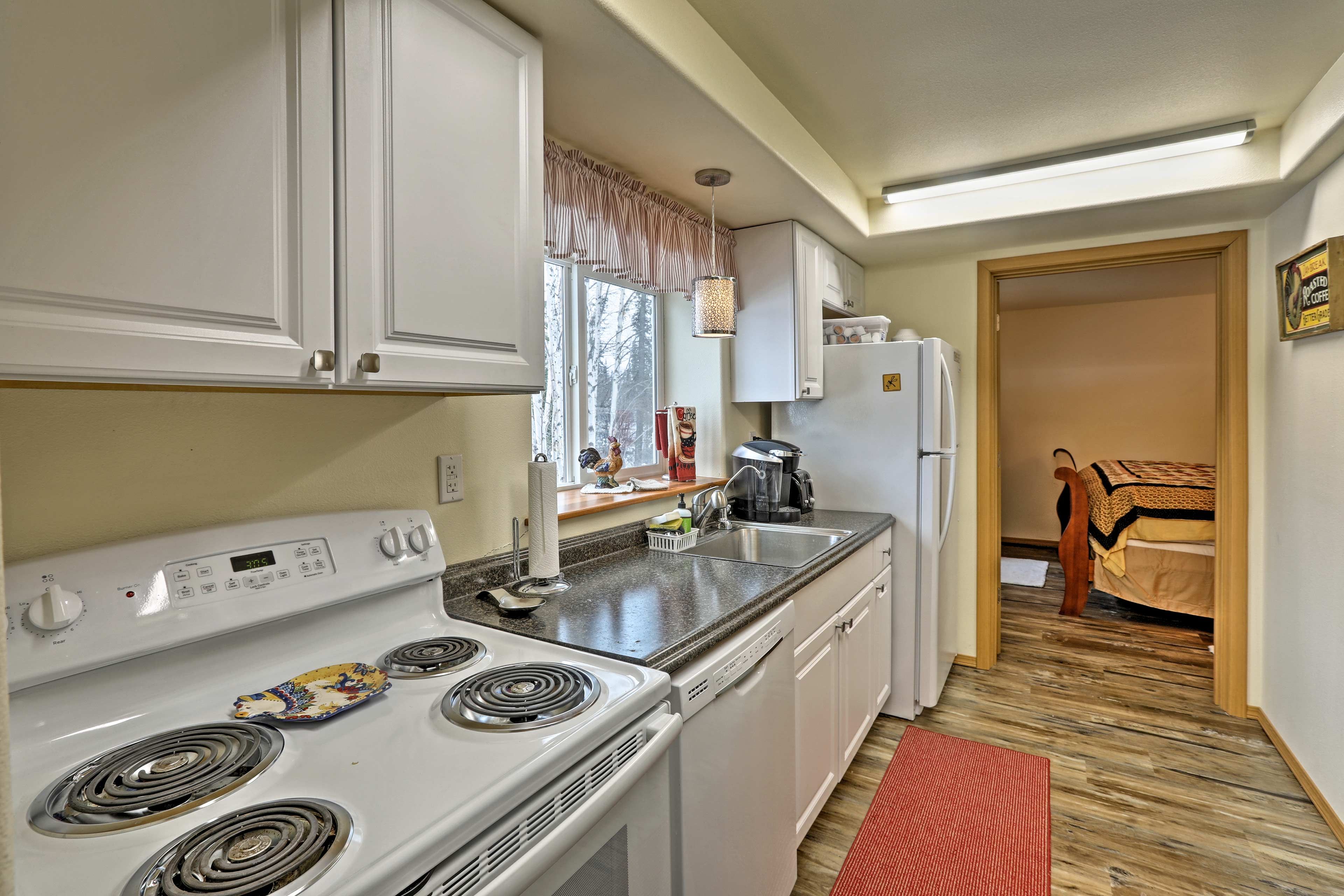 Effortlessly prepare meals using modern appliances.