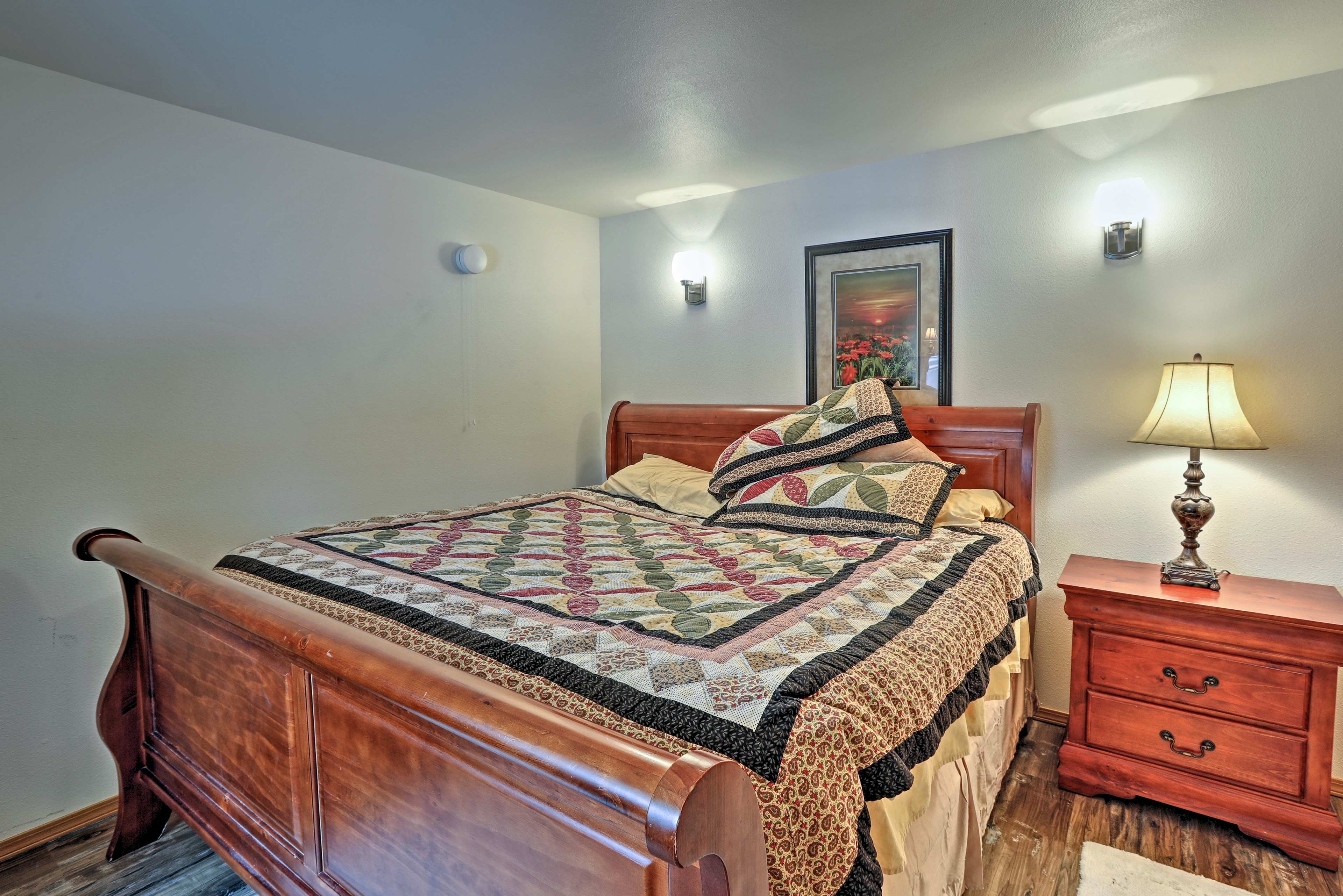 Retreat to one of 2 bedrooms for a peaceful slumber.