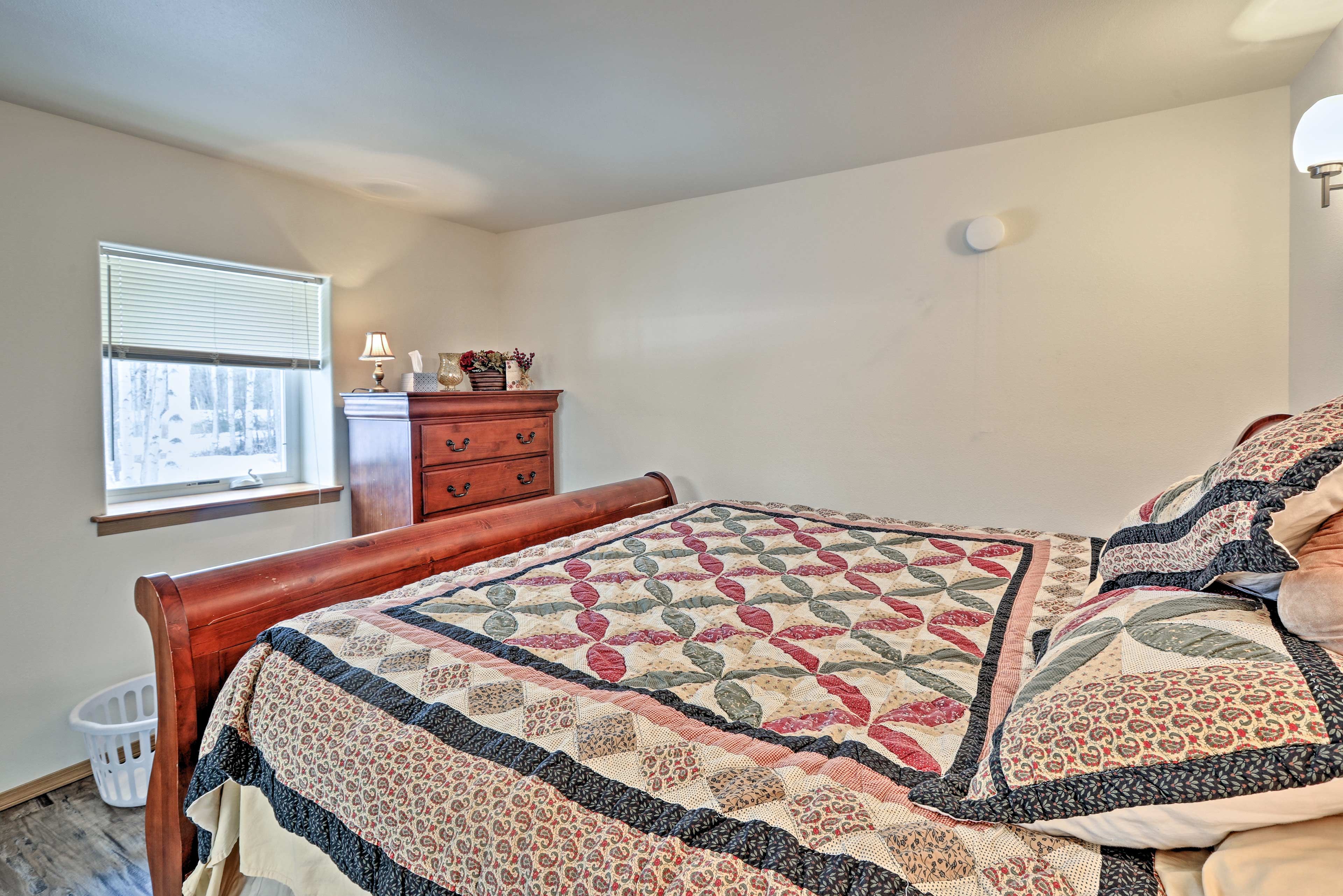 Curl up under soft linen sheets and drift to sleep.