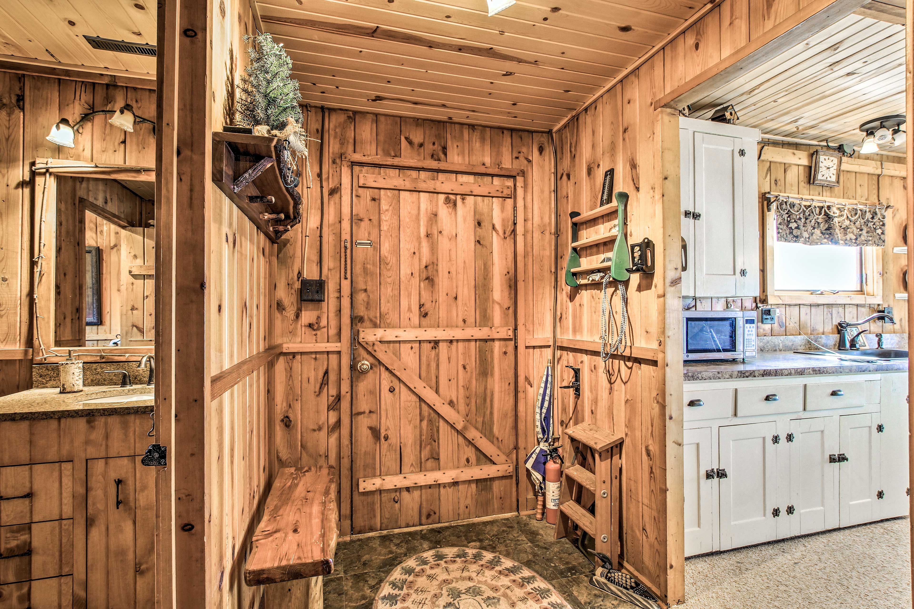 Hang your furry friend’s leash on the front door hooks.