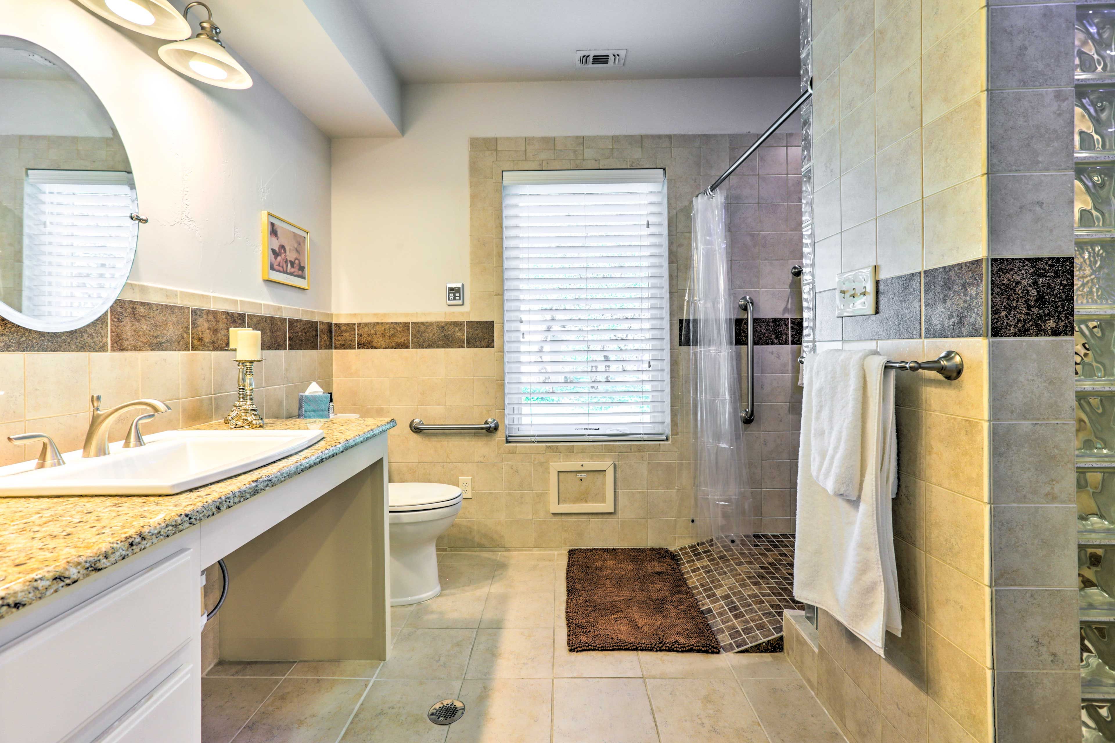 Full Bathroom | Toiletries Provided | Walk-In Shower