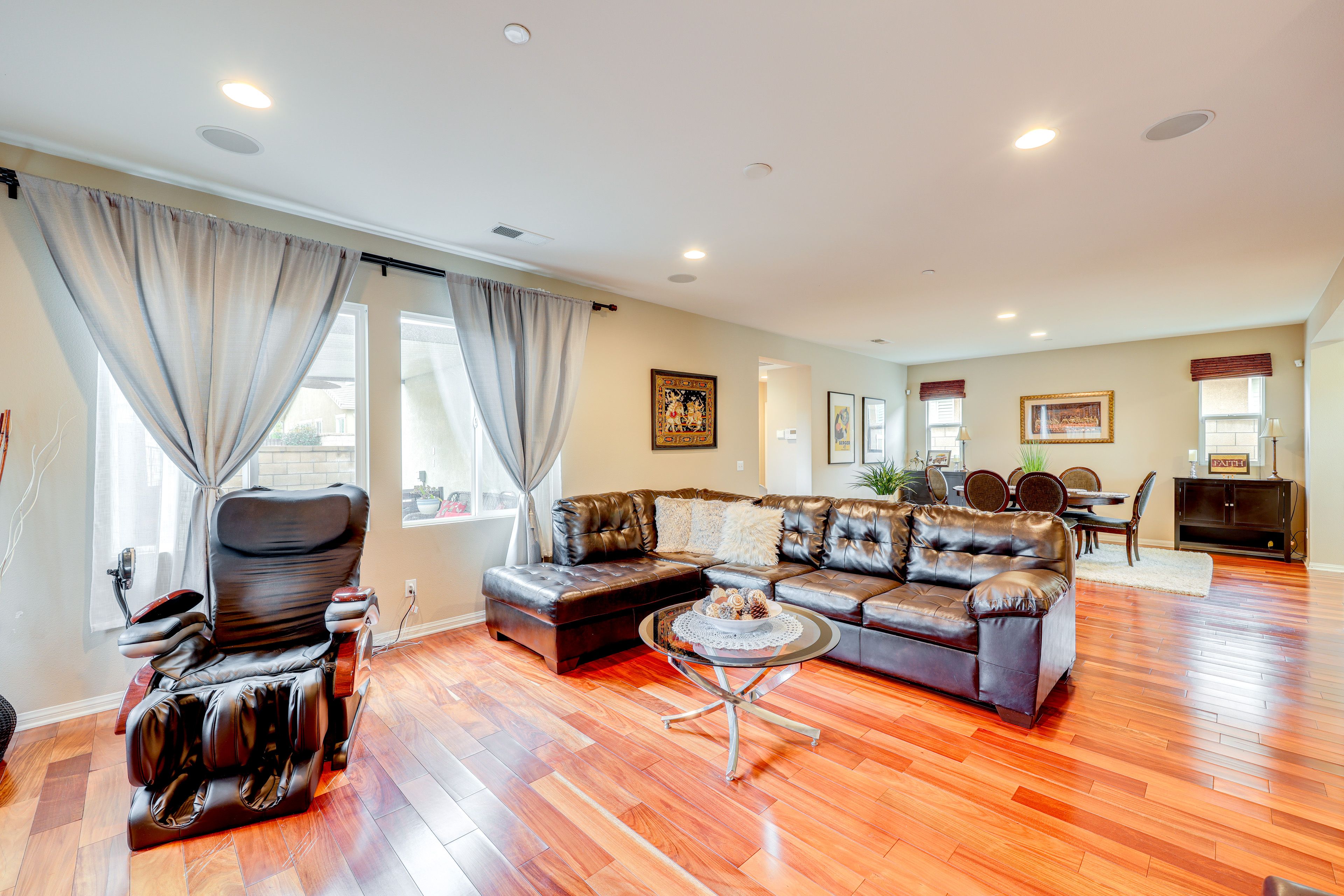 Living Room | 80-Inch TV w/ Cable | Digital Piano | Massage Chair