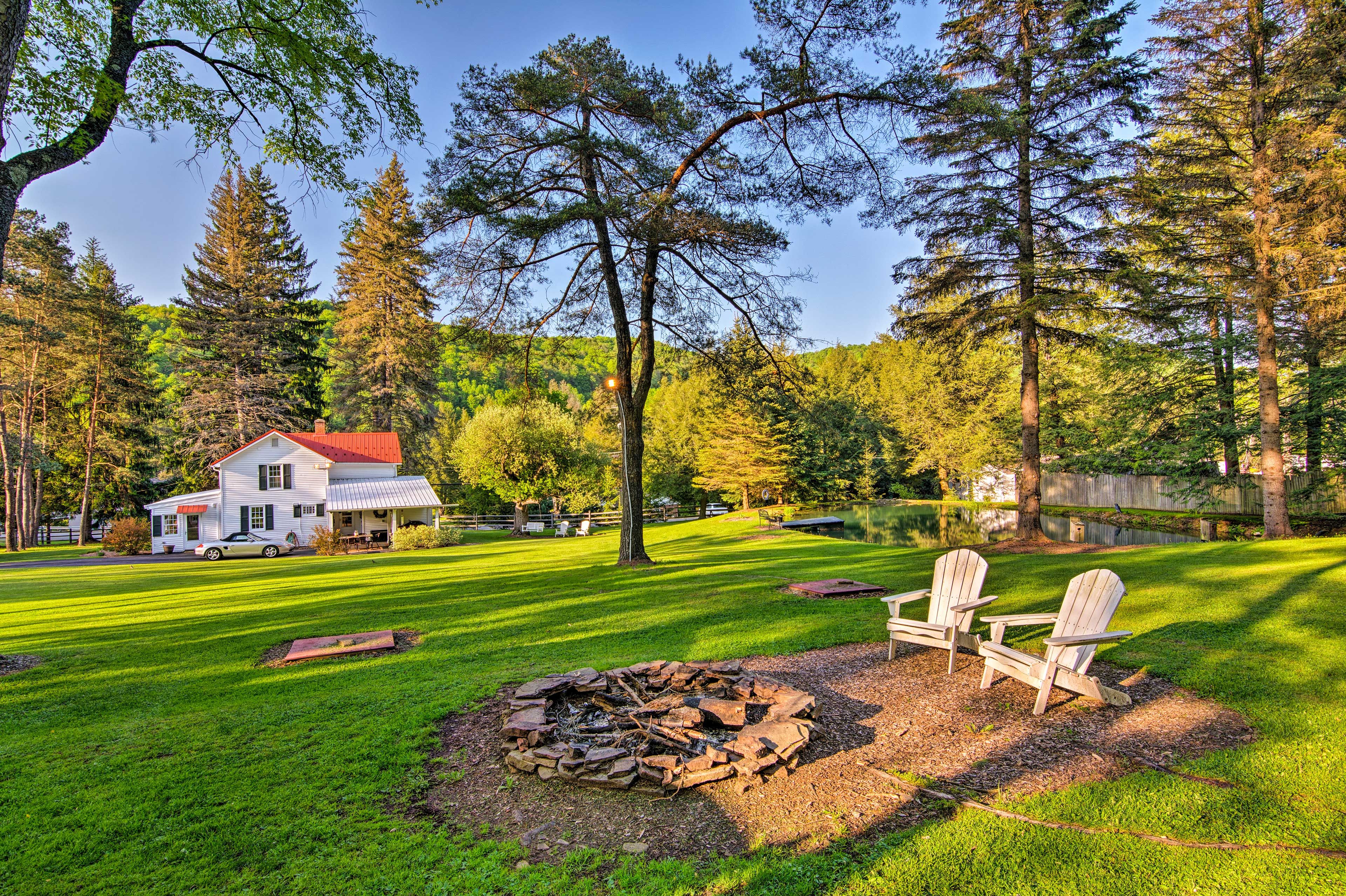 Wooded Backyard | Fire Pit