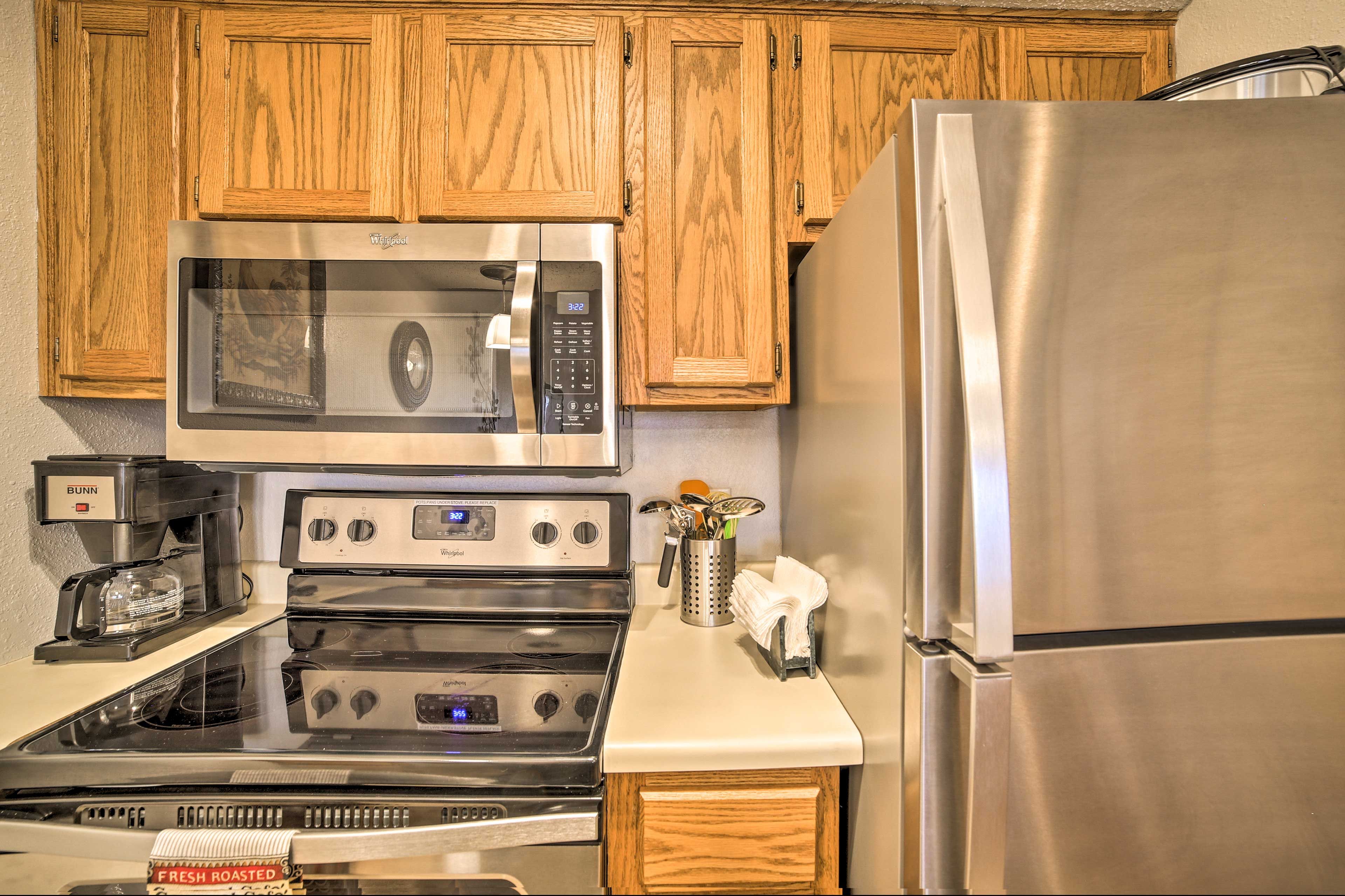 Boasting stainless steel appliances, the kitchen can't be beaten.
