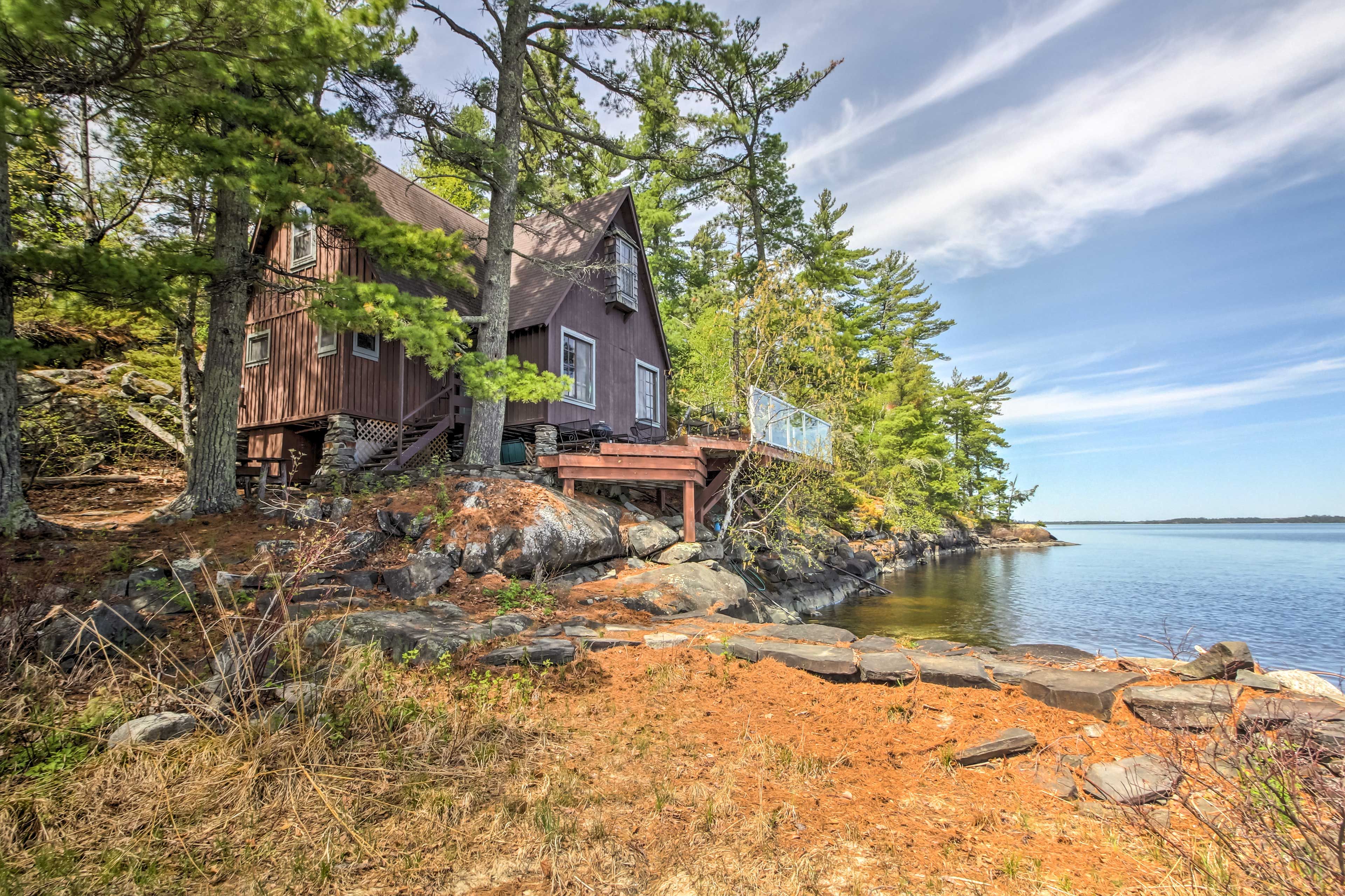 Exterior | 4-Acre Lot | Private Deck | Charcoal Grill