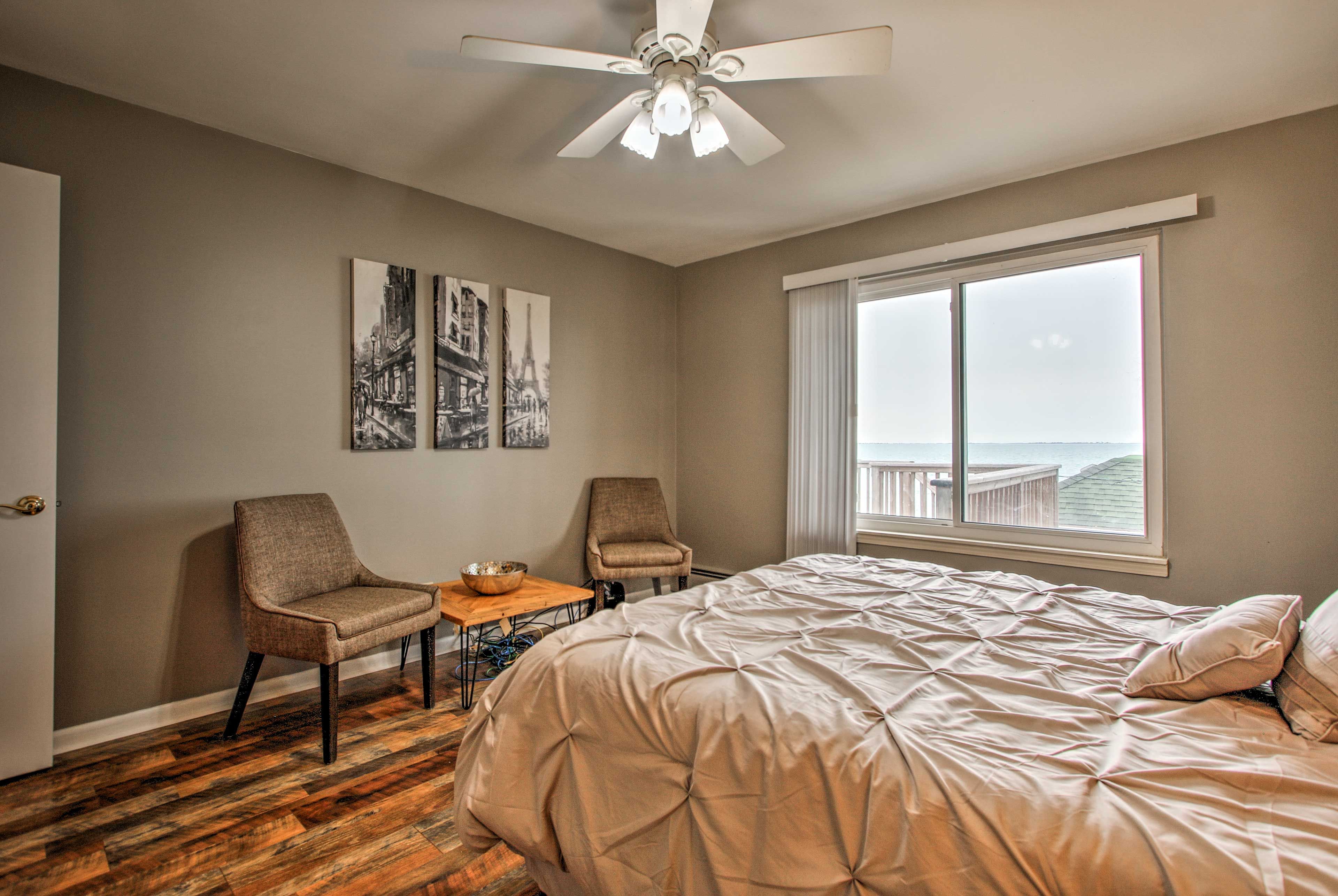 Dubbed 'Utopia,' this queen bedroom is an ideal paradise for 2.