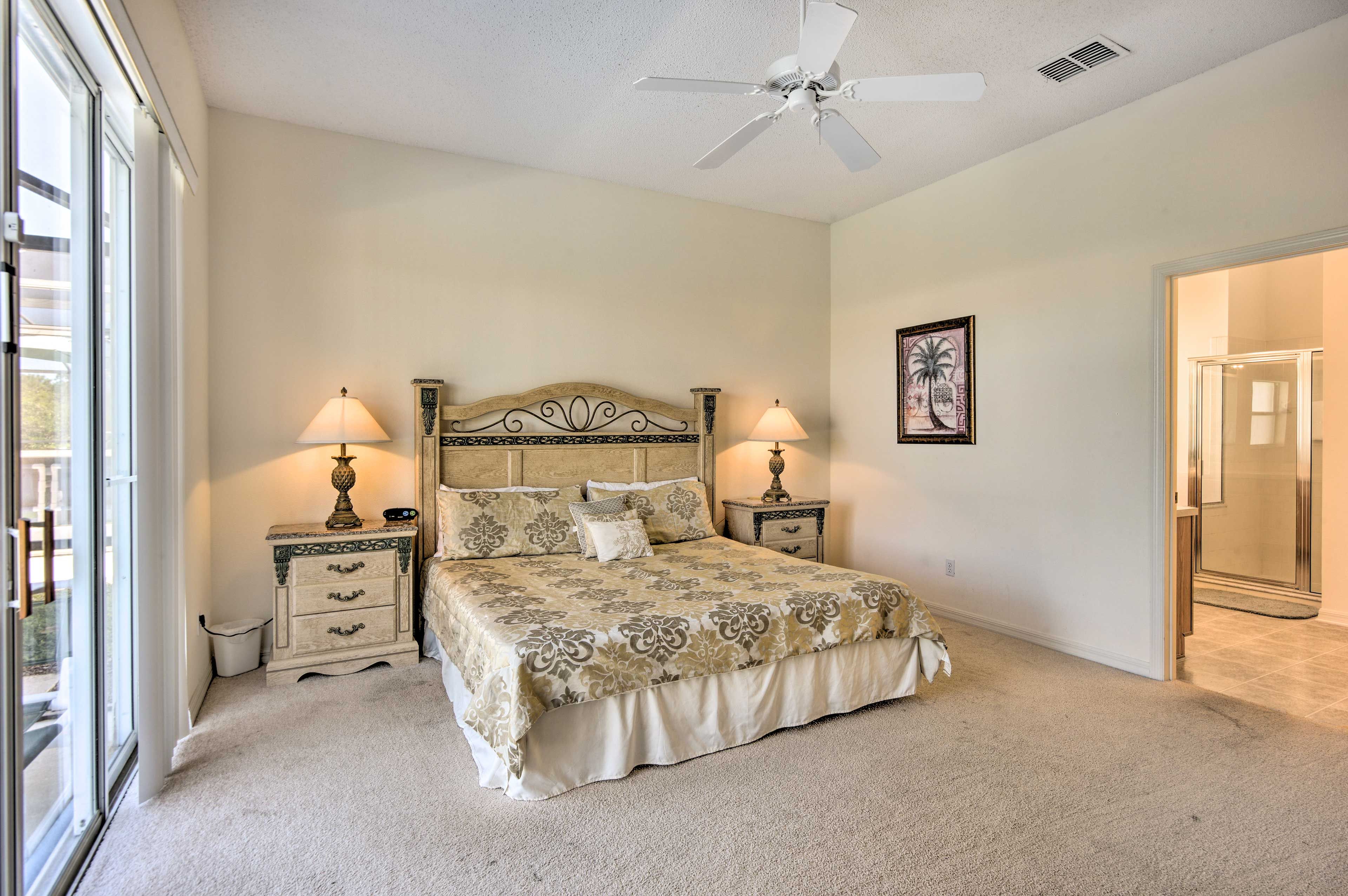 Bedroom 1 | King Bed | First Floor | Patio Access