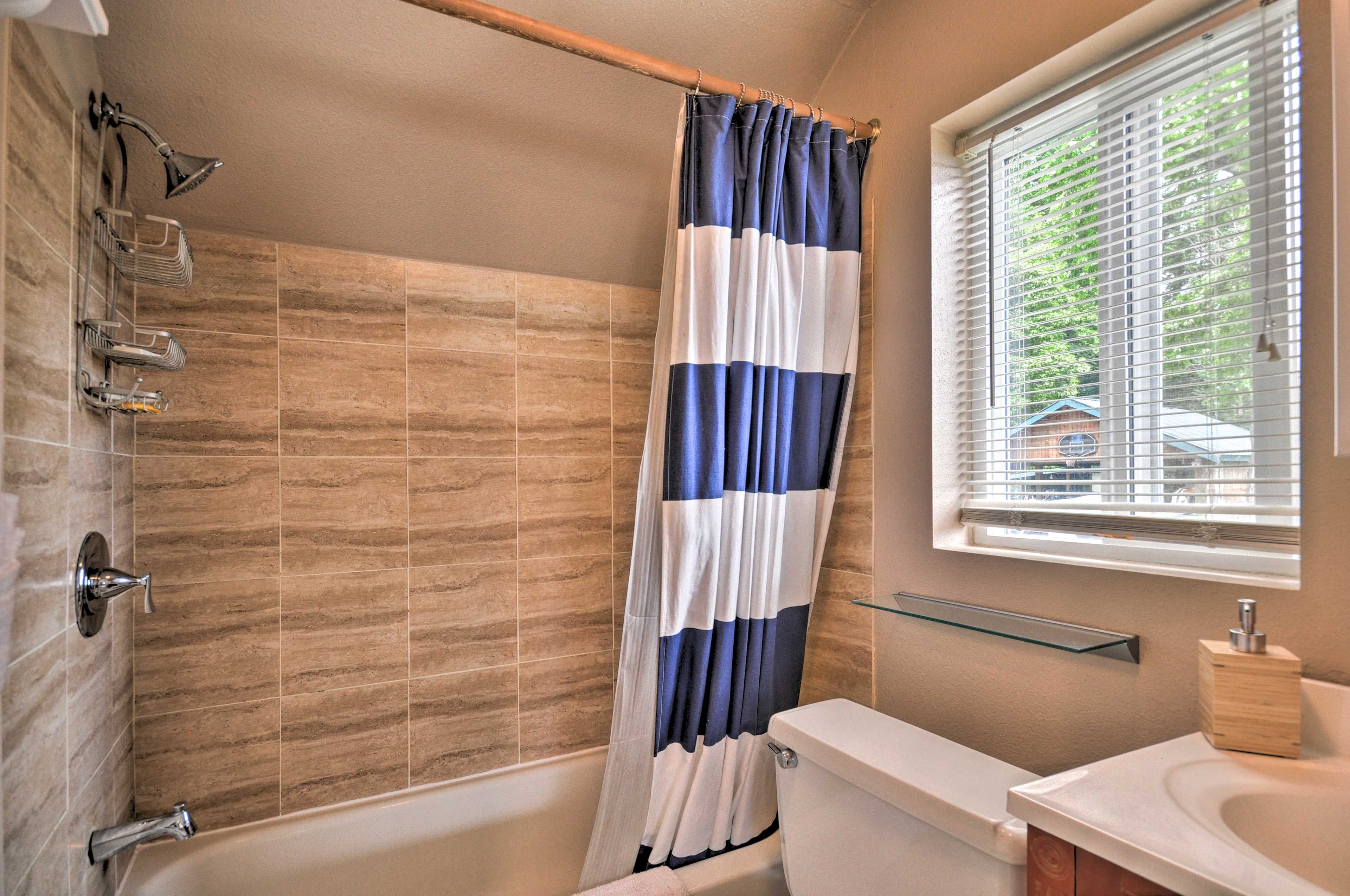 Wake up with a refreshing shower and end it with a hot bath.