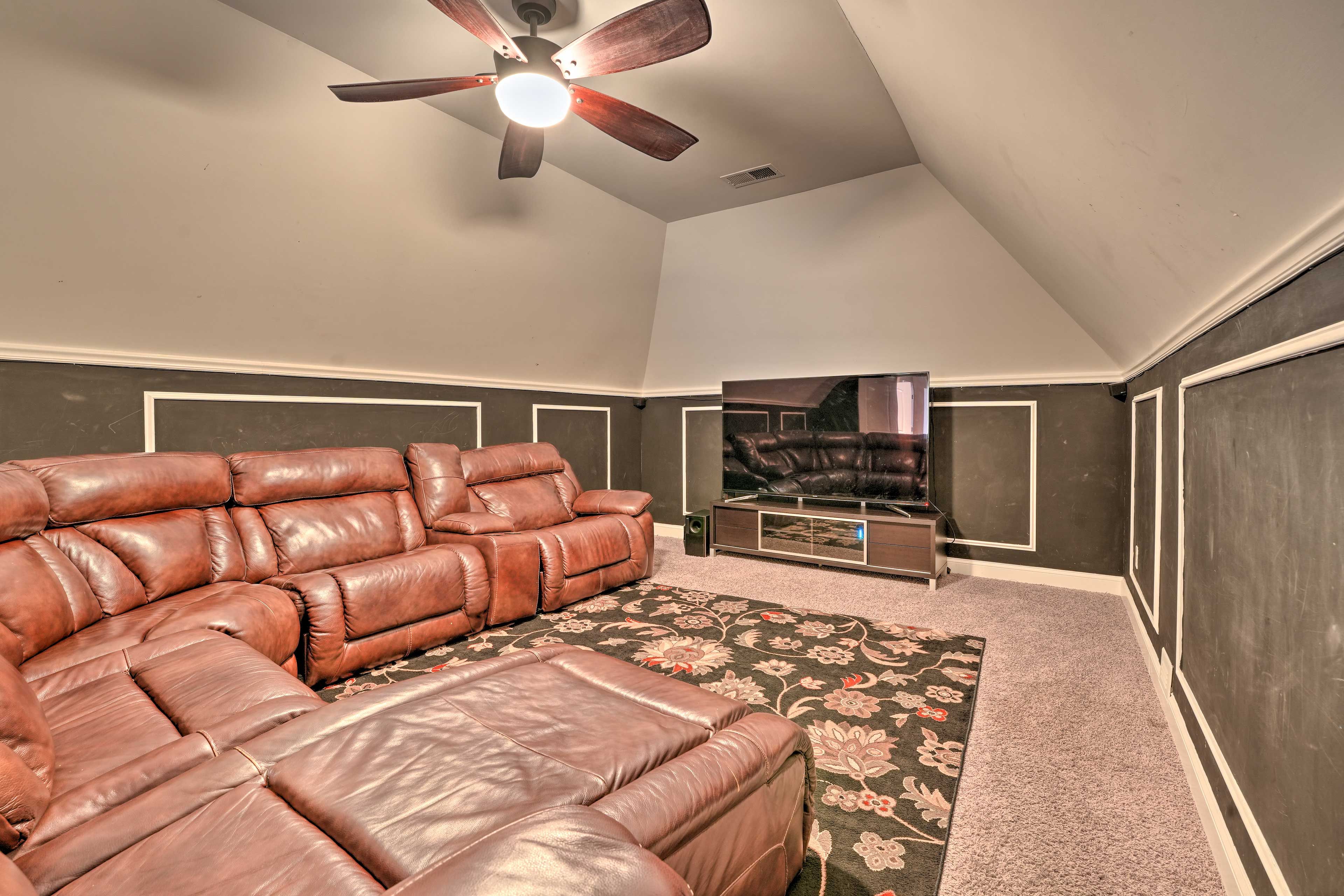 Media Room | 74" Flat-Screen TV w/ Cable