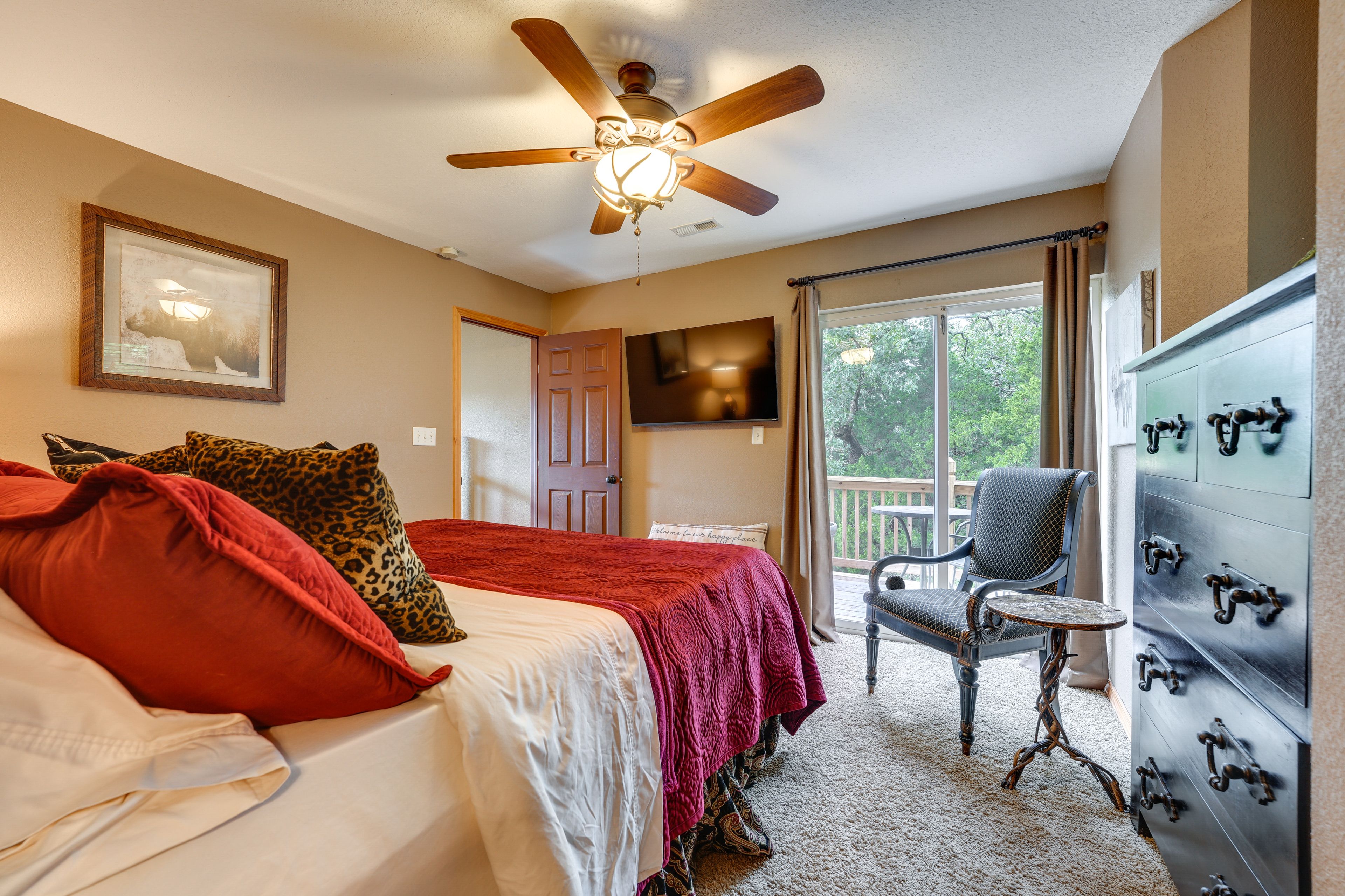 Bedroom 1 | King Bed | 2nd Floor | Smart TV | Private Balcony Access