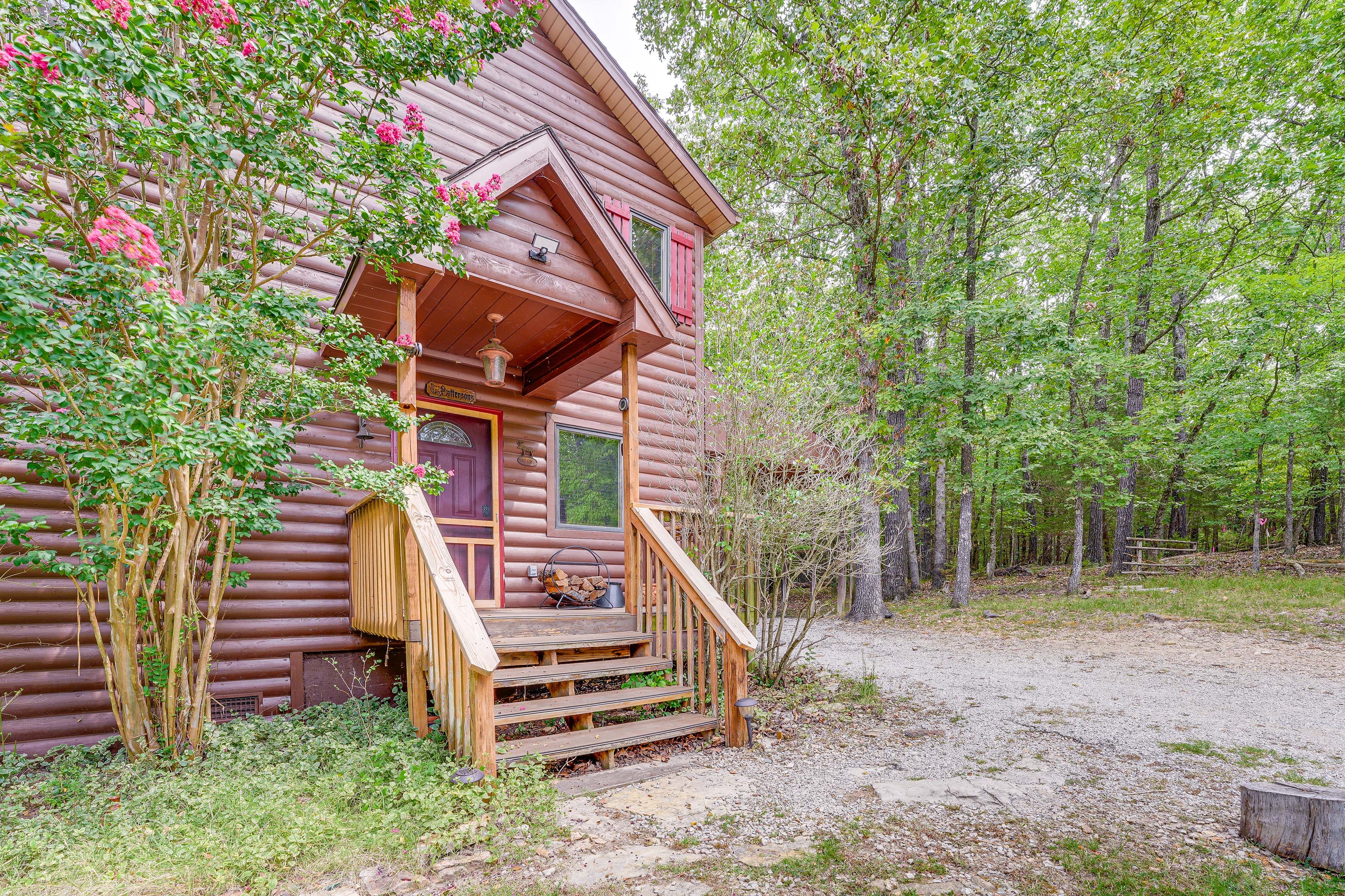Cabin Exterior | Fire Pit | Access to Table Rock Lake