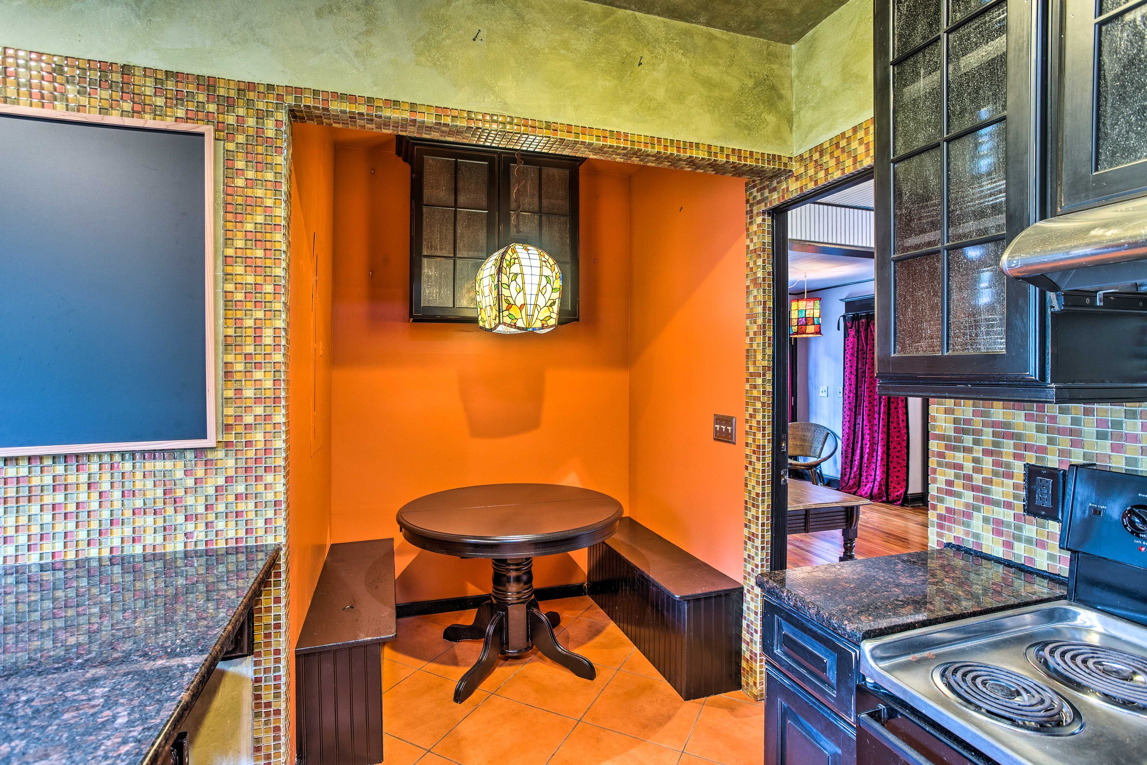 Savor meals in the quaint breakfast nook.
