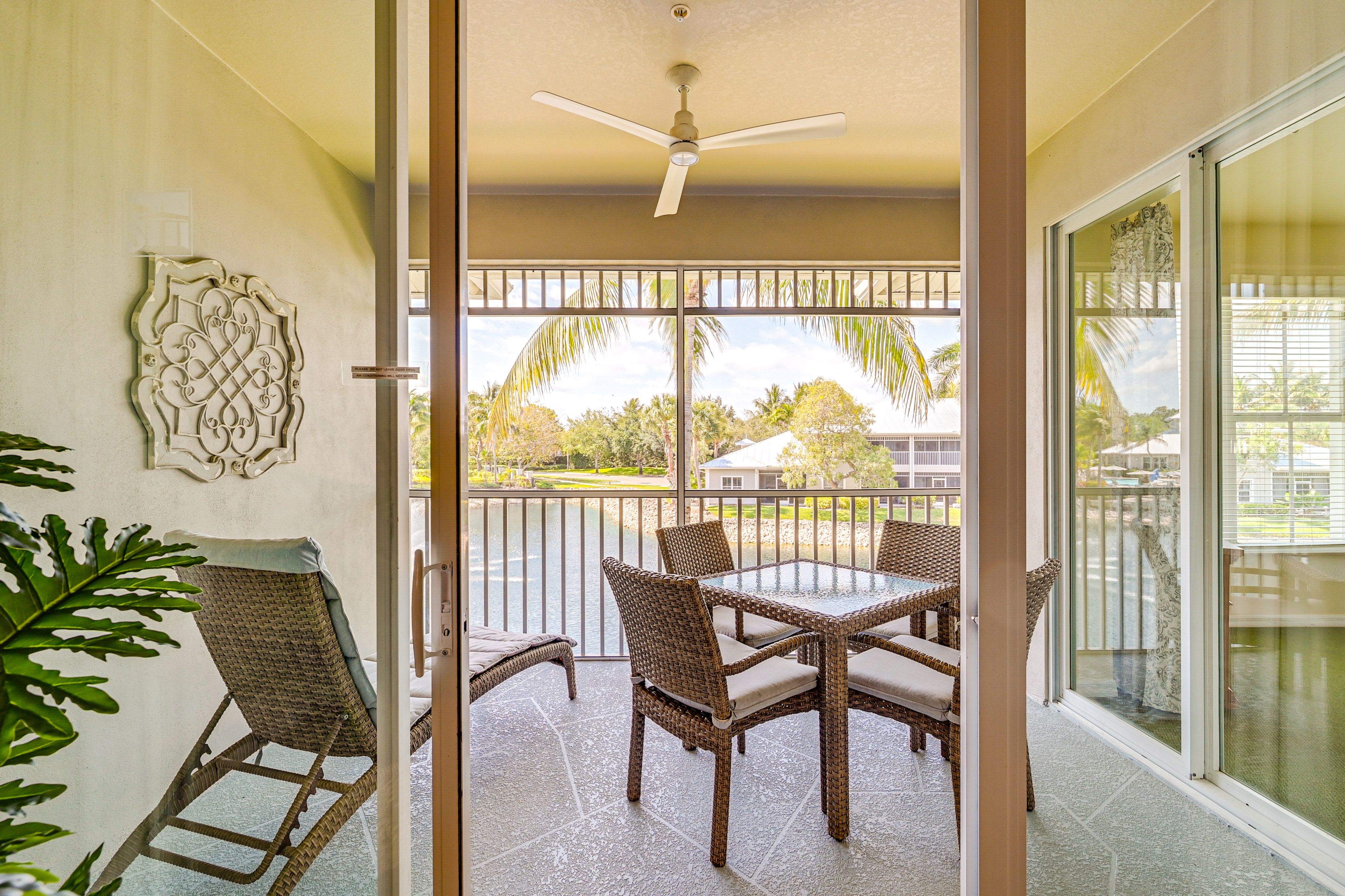 Covered Patio | Outdoor Dining | Water Views