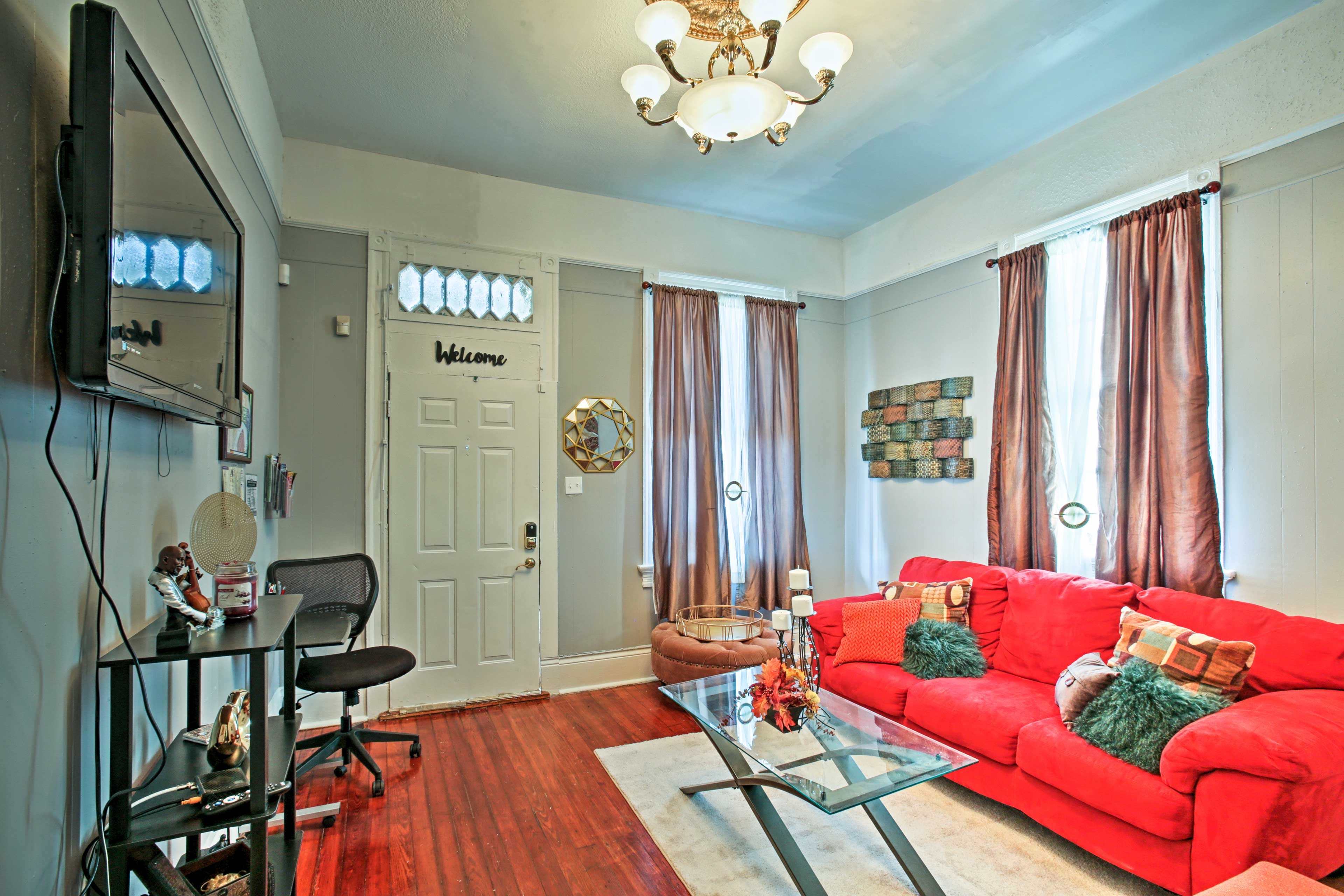 Notice to original hardwood floors throughout the home!