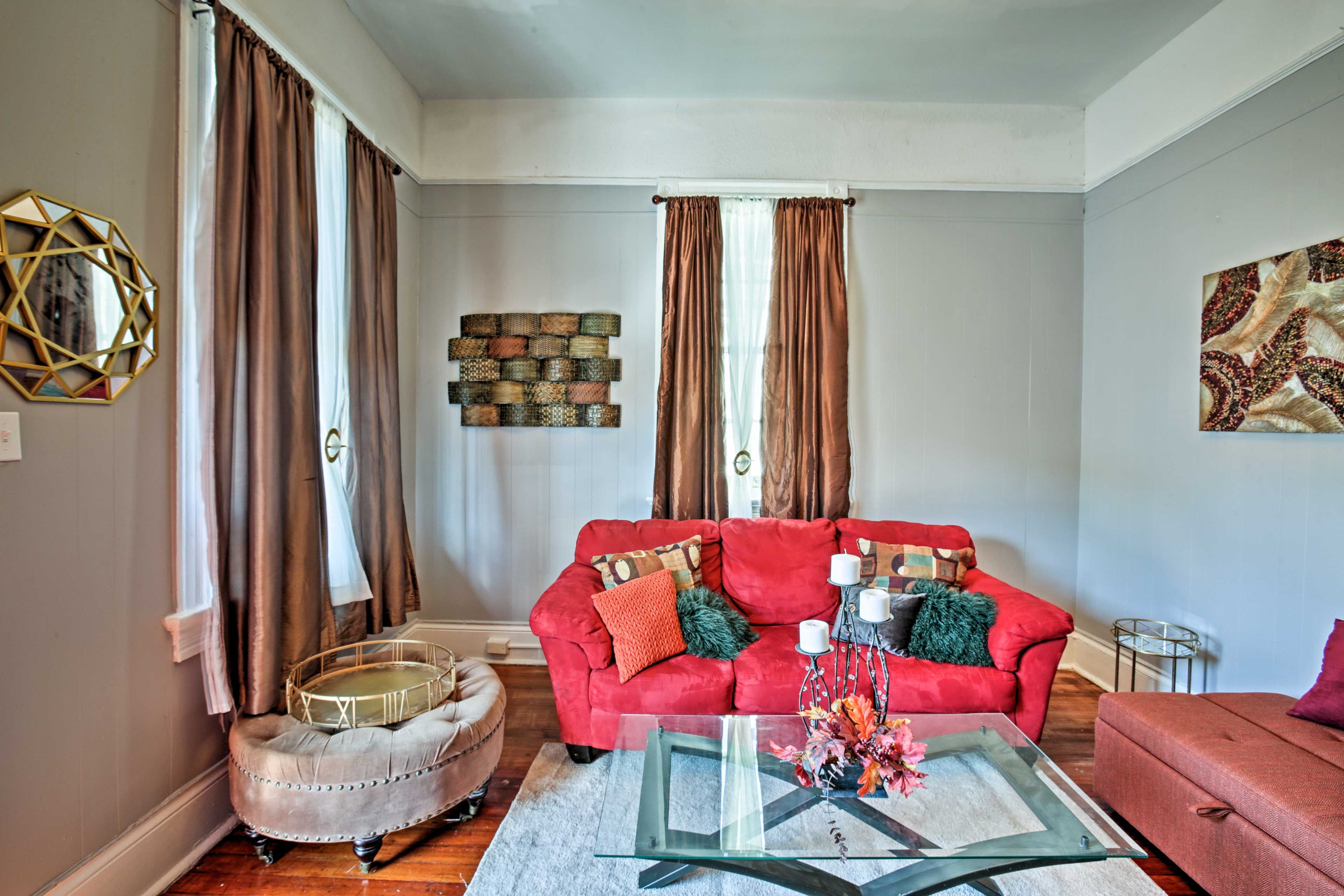 Unwind in the spacious living room.