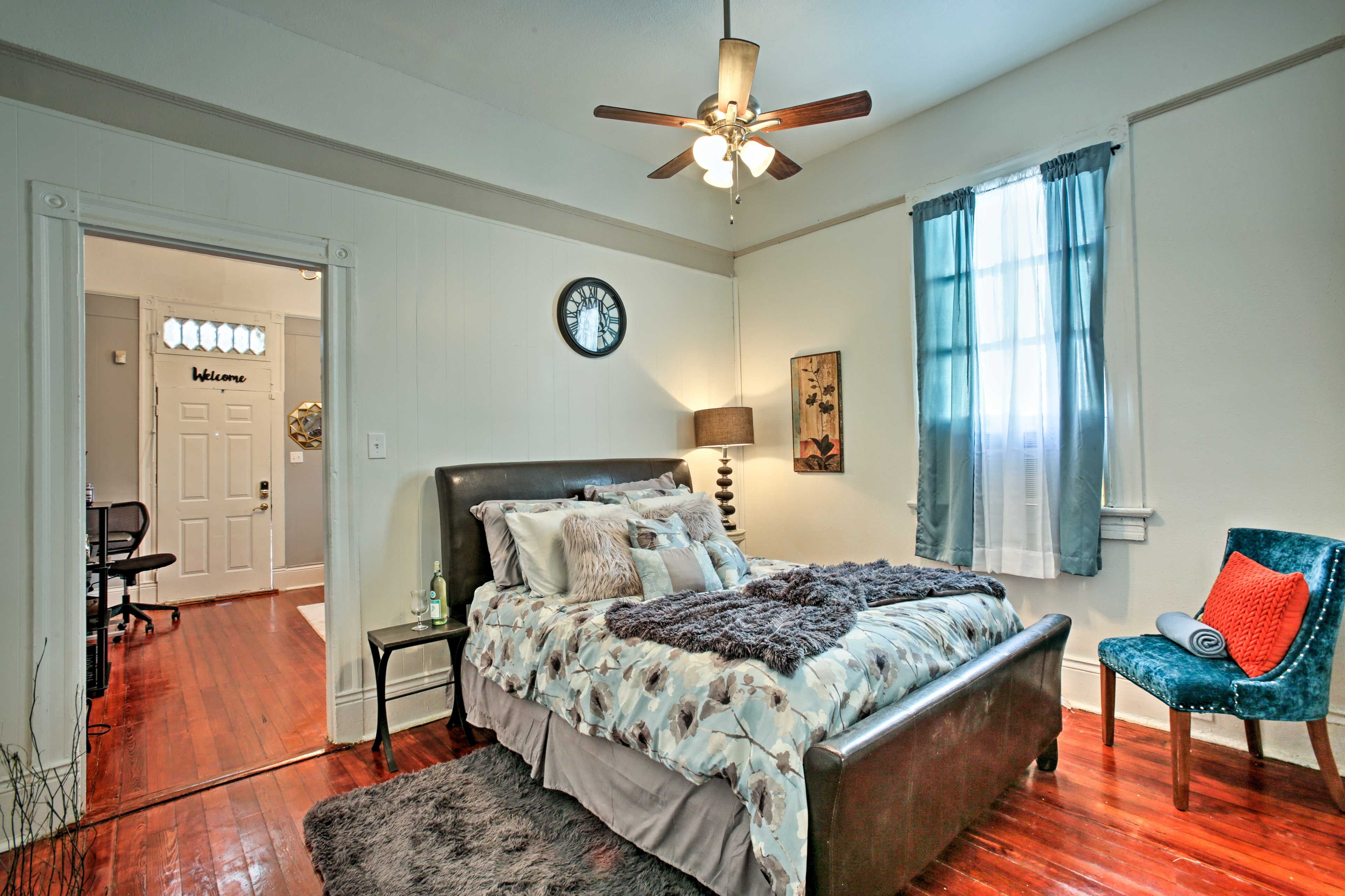 Step through the doorway into the first bedroom.