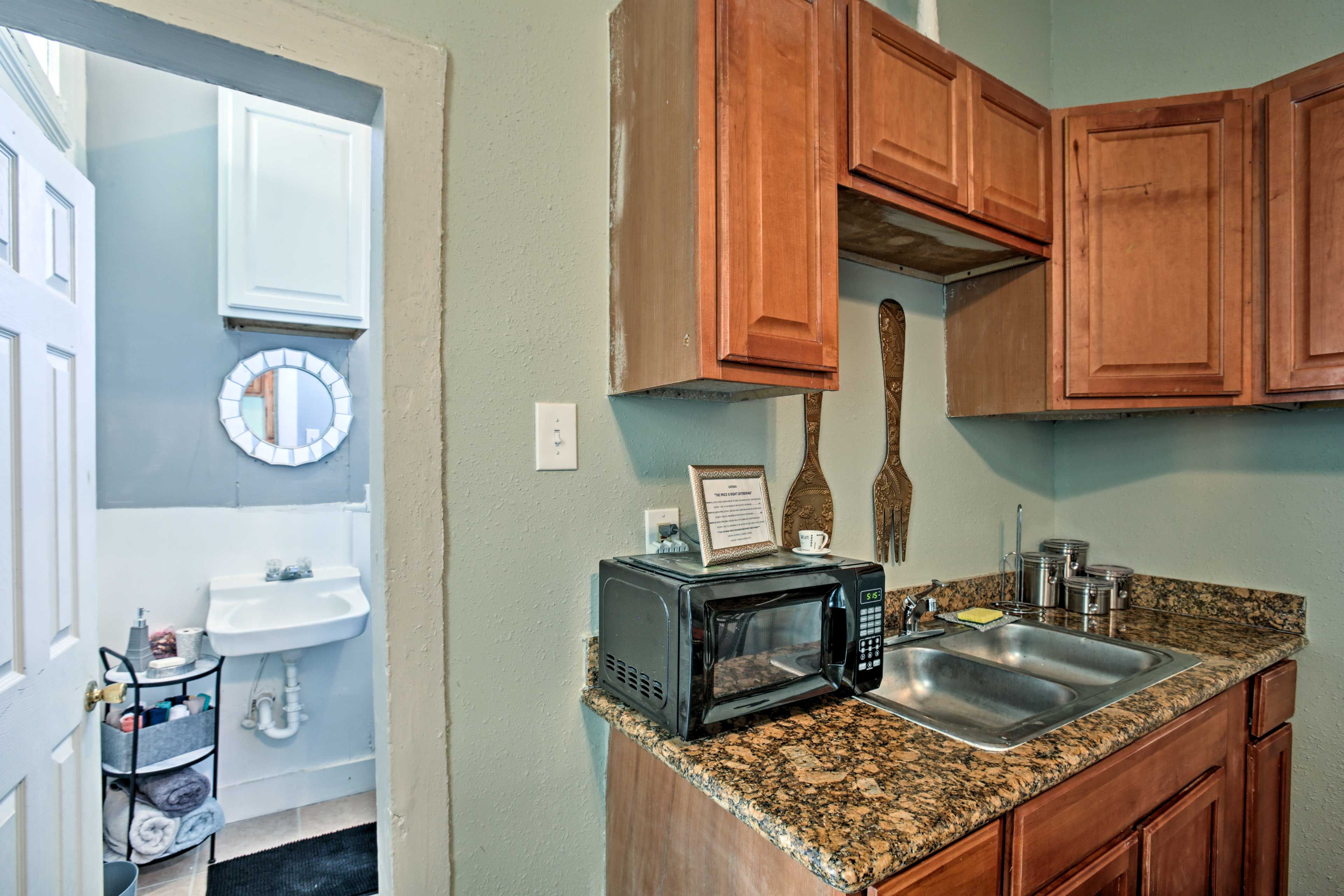 The kitchen has everything you need.