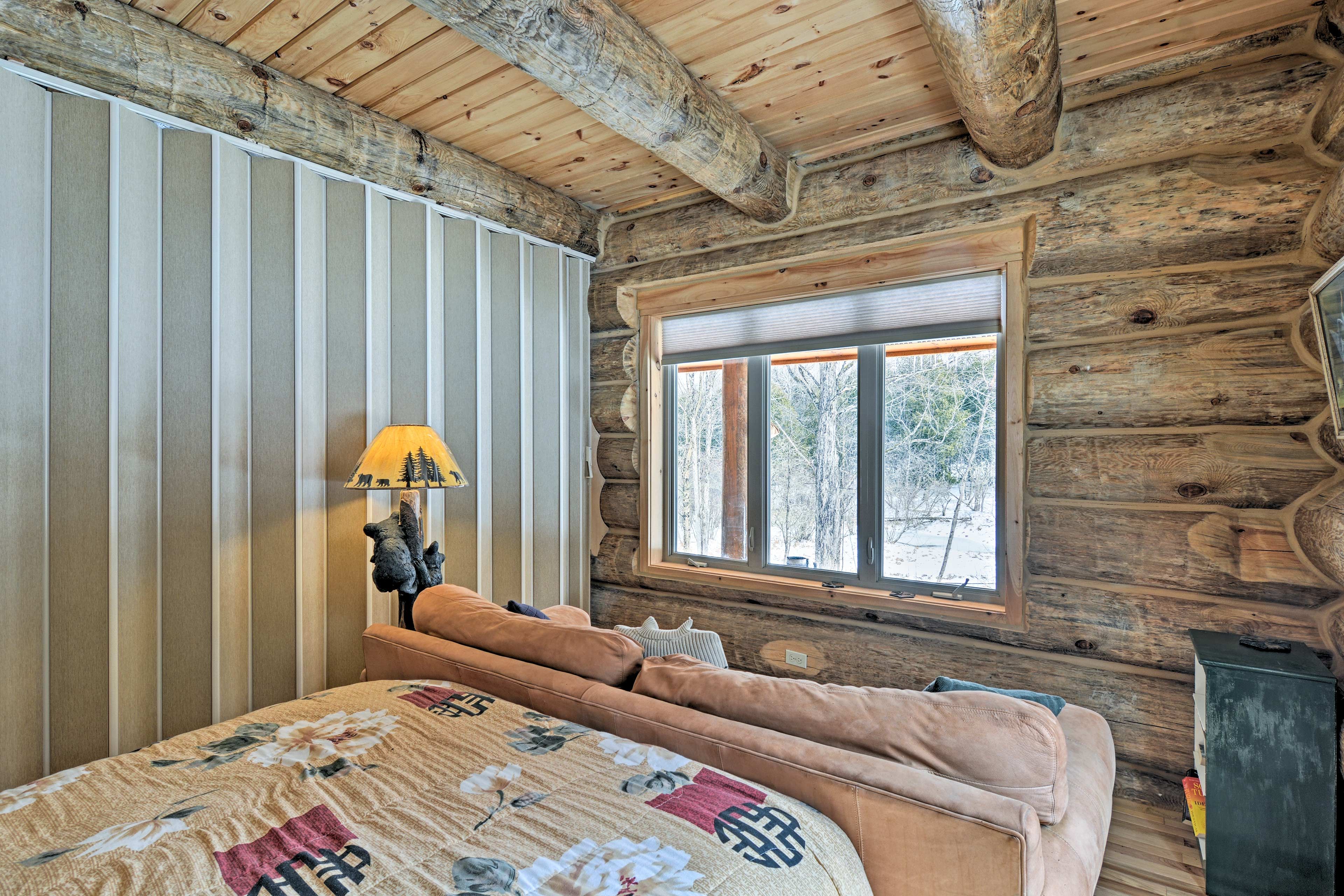 Admire tranquil nature views from the comfort of bed!