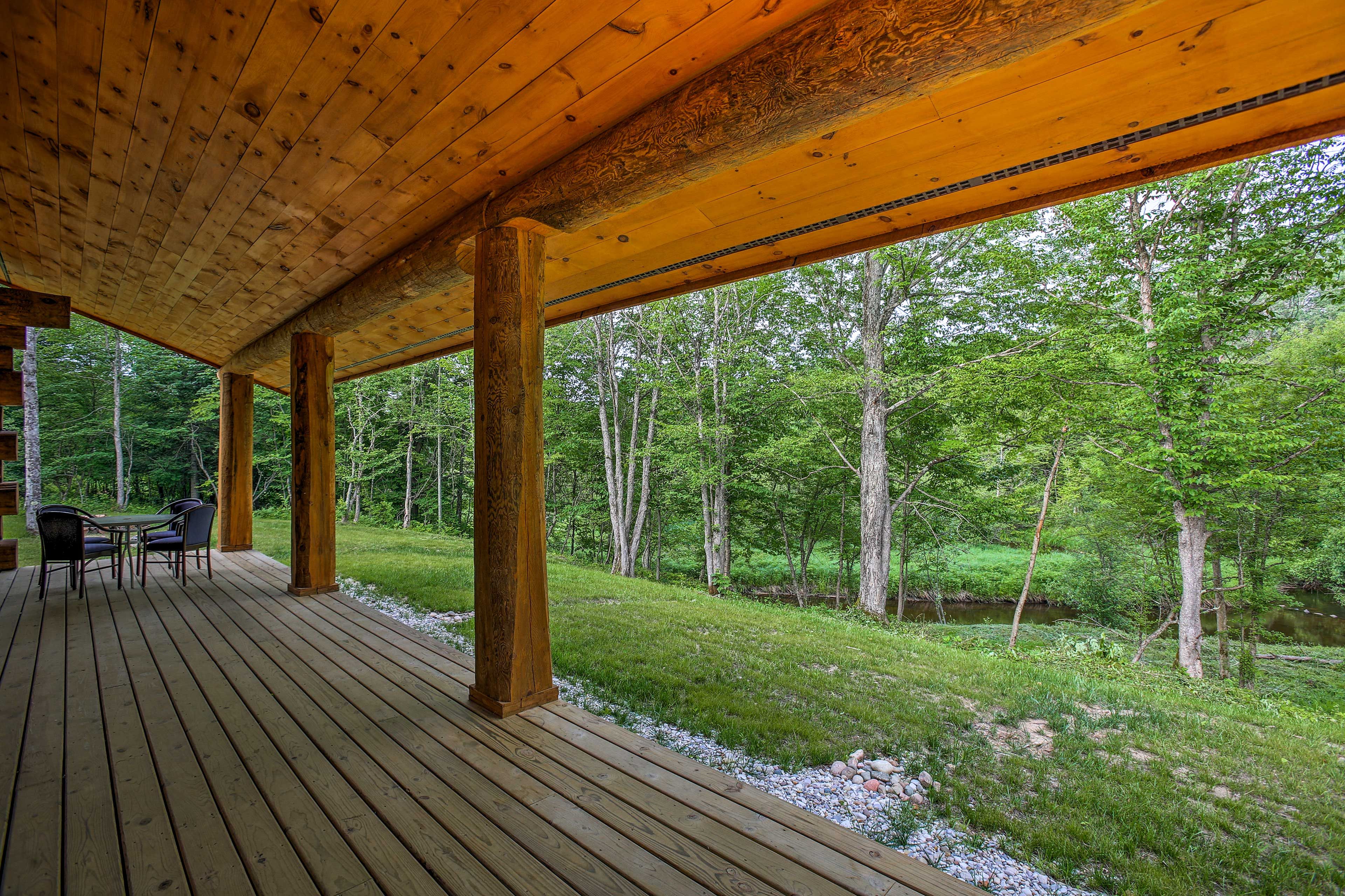 Enjoy beautiful views of the Pine River from your private deck.