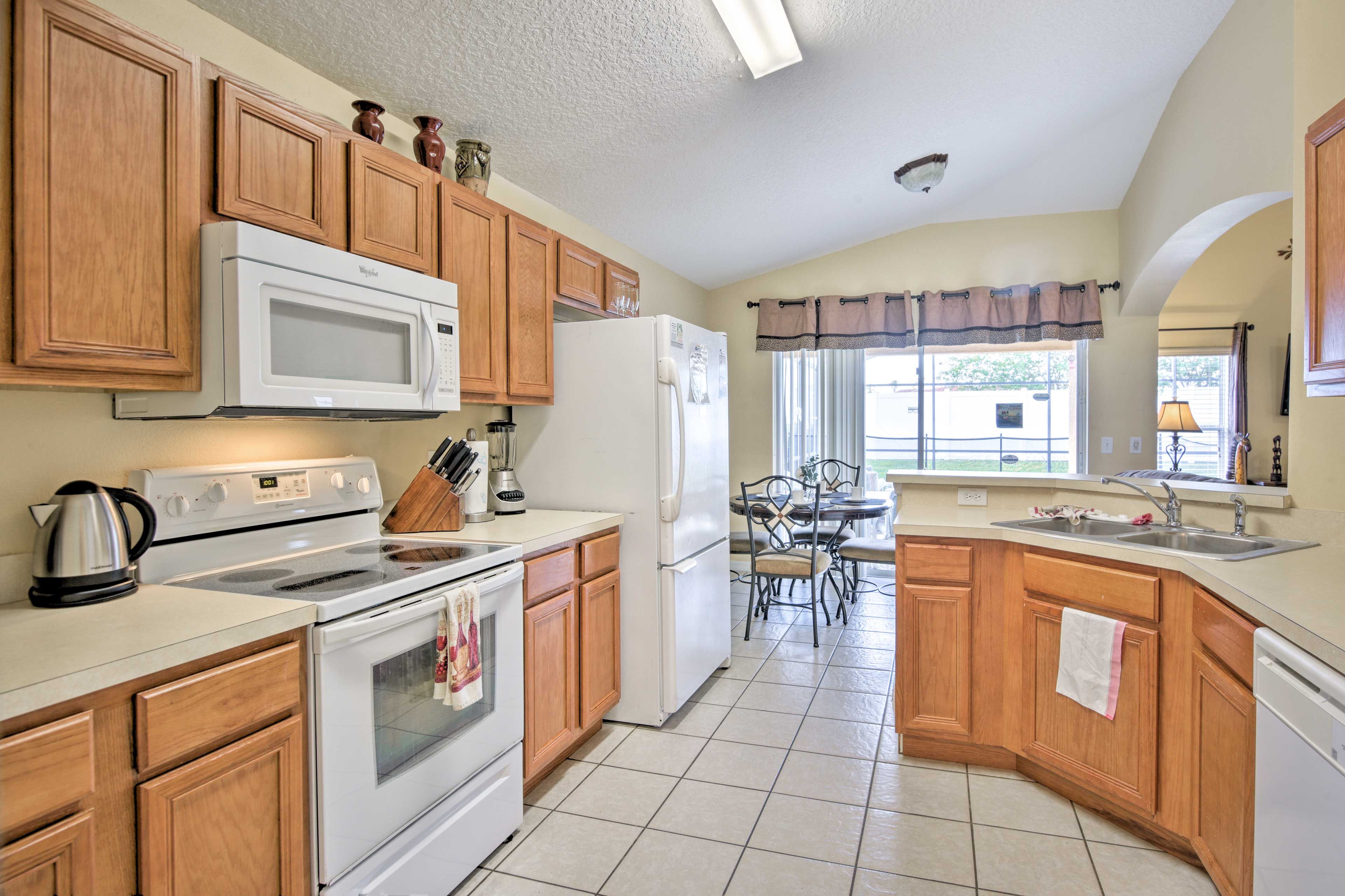 Whip up gourmet recipes in the fully equipped kitchen.