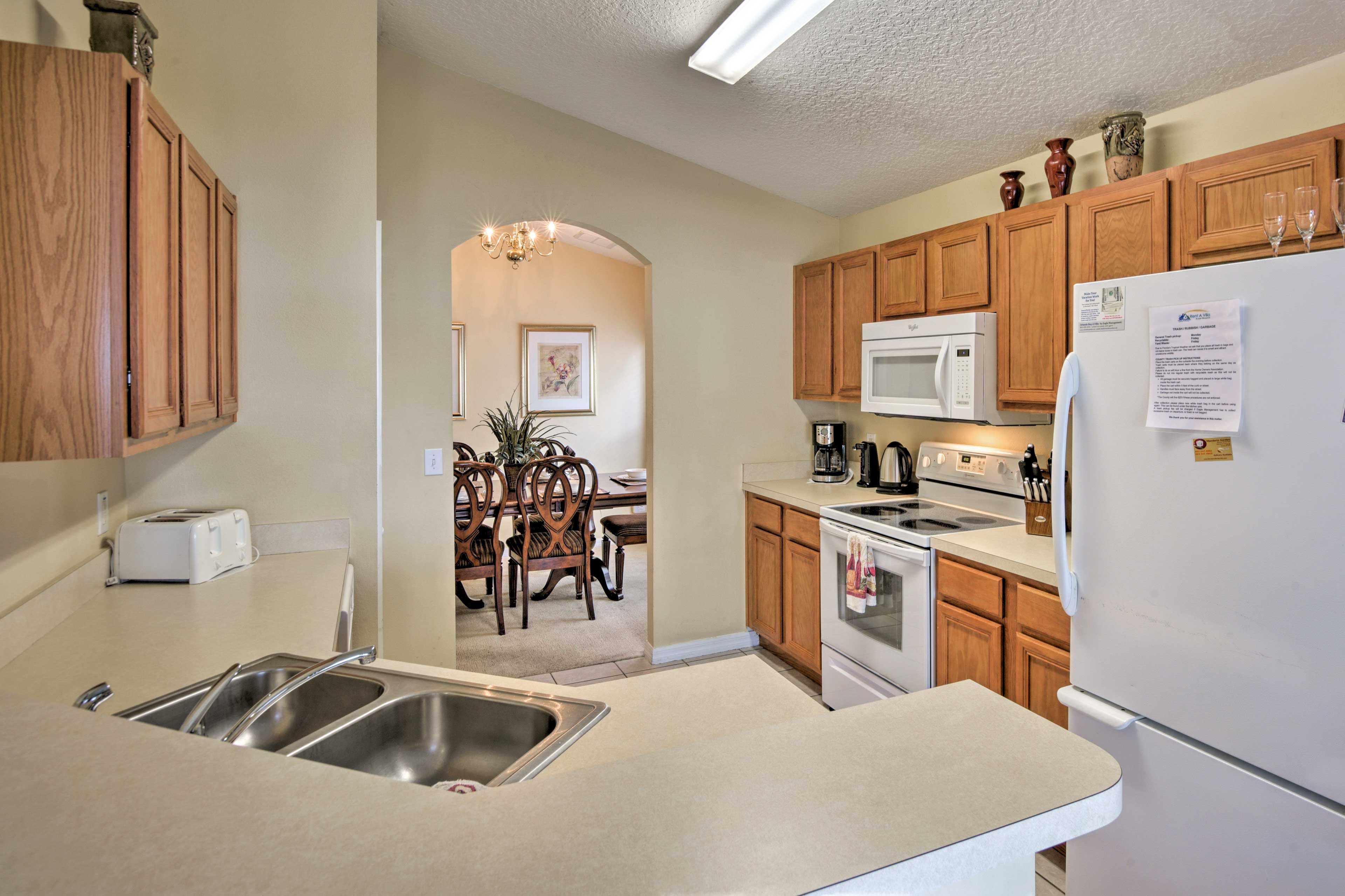 You'll have all the essential appliances and cooking utensils for meal prep.