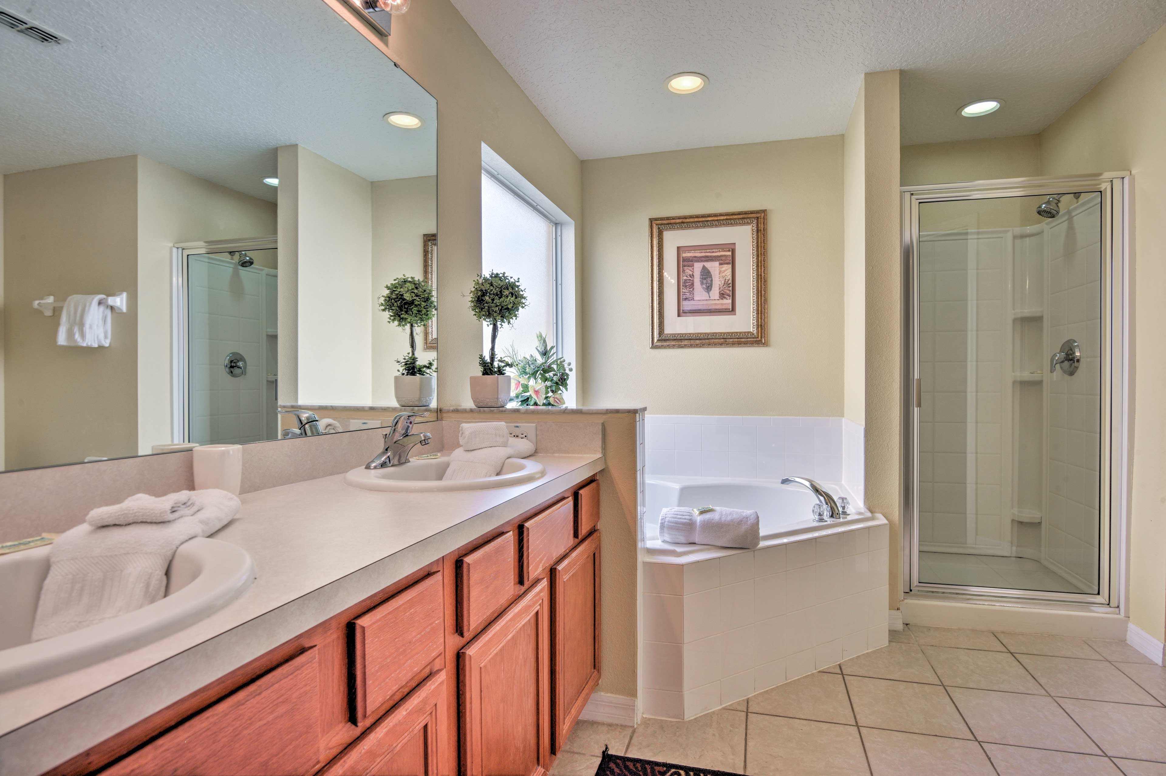 A double-sink vanity makes your morning prep a breeze.