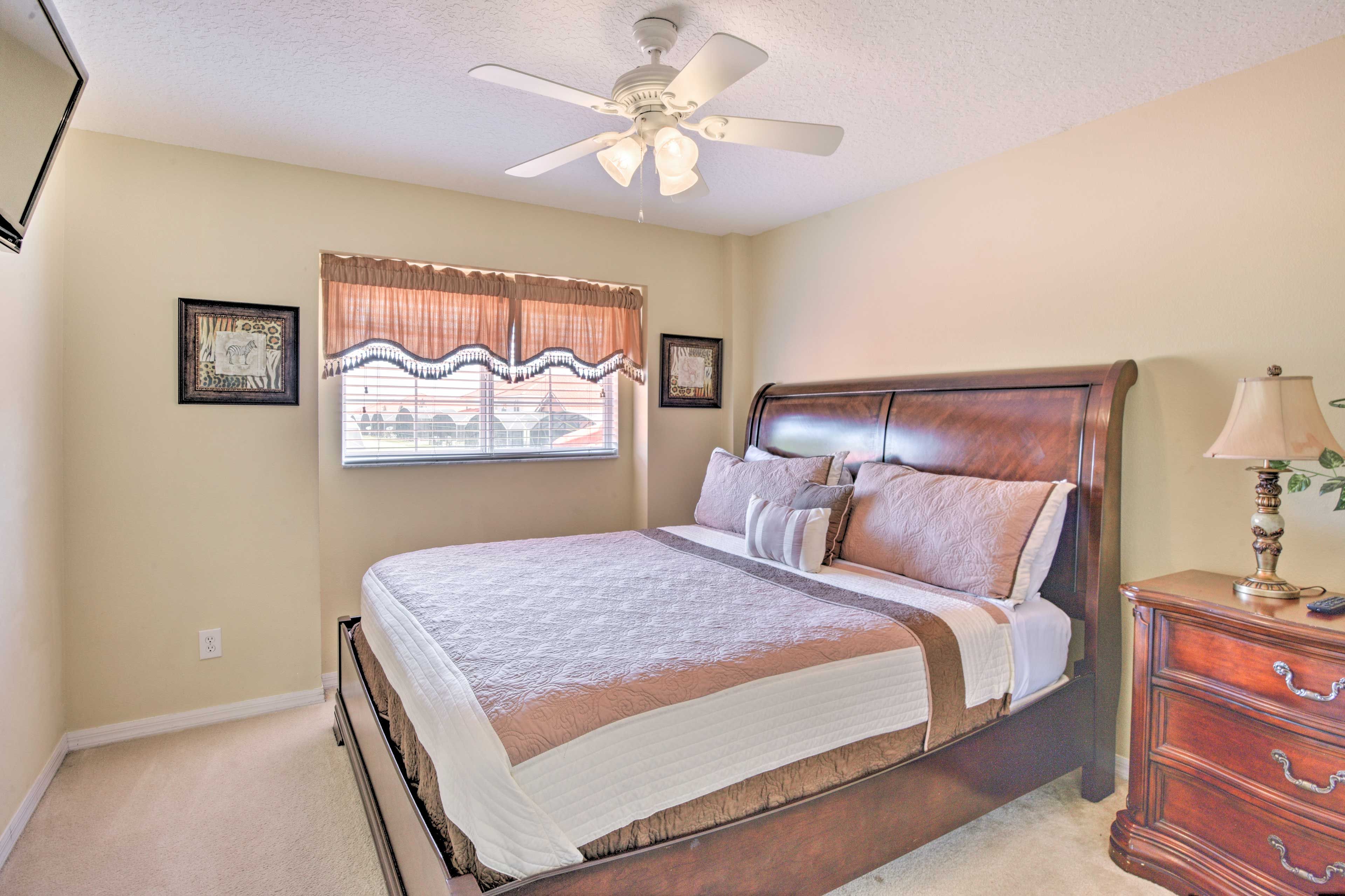 Keep cool underneath the ceiling fans at night.