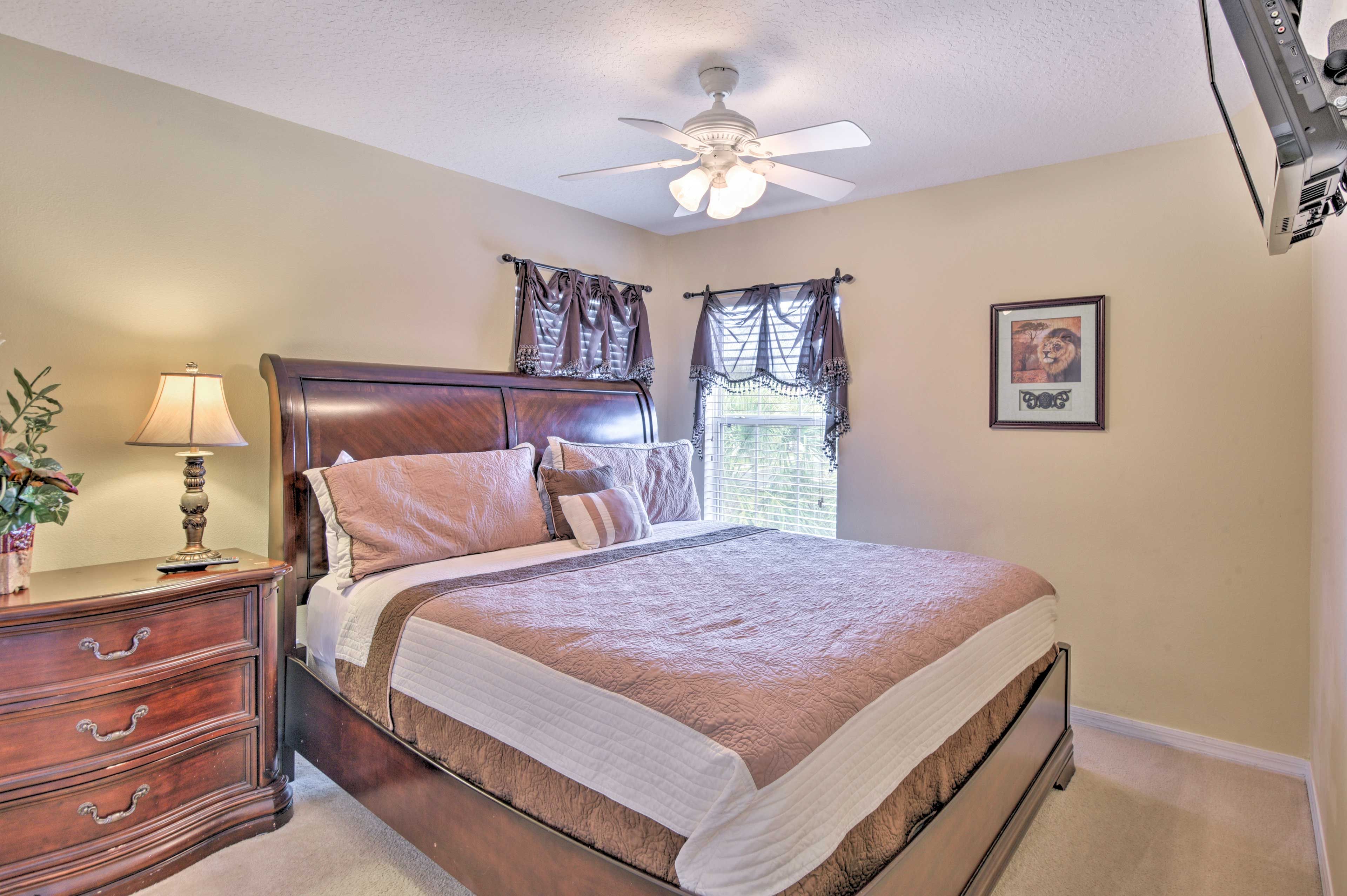 This home comes stocked with all the bed linens.