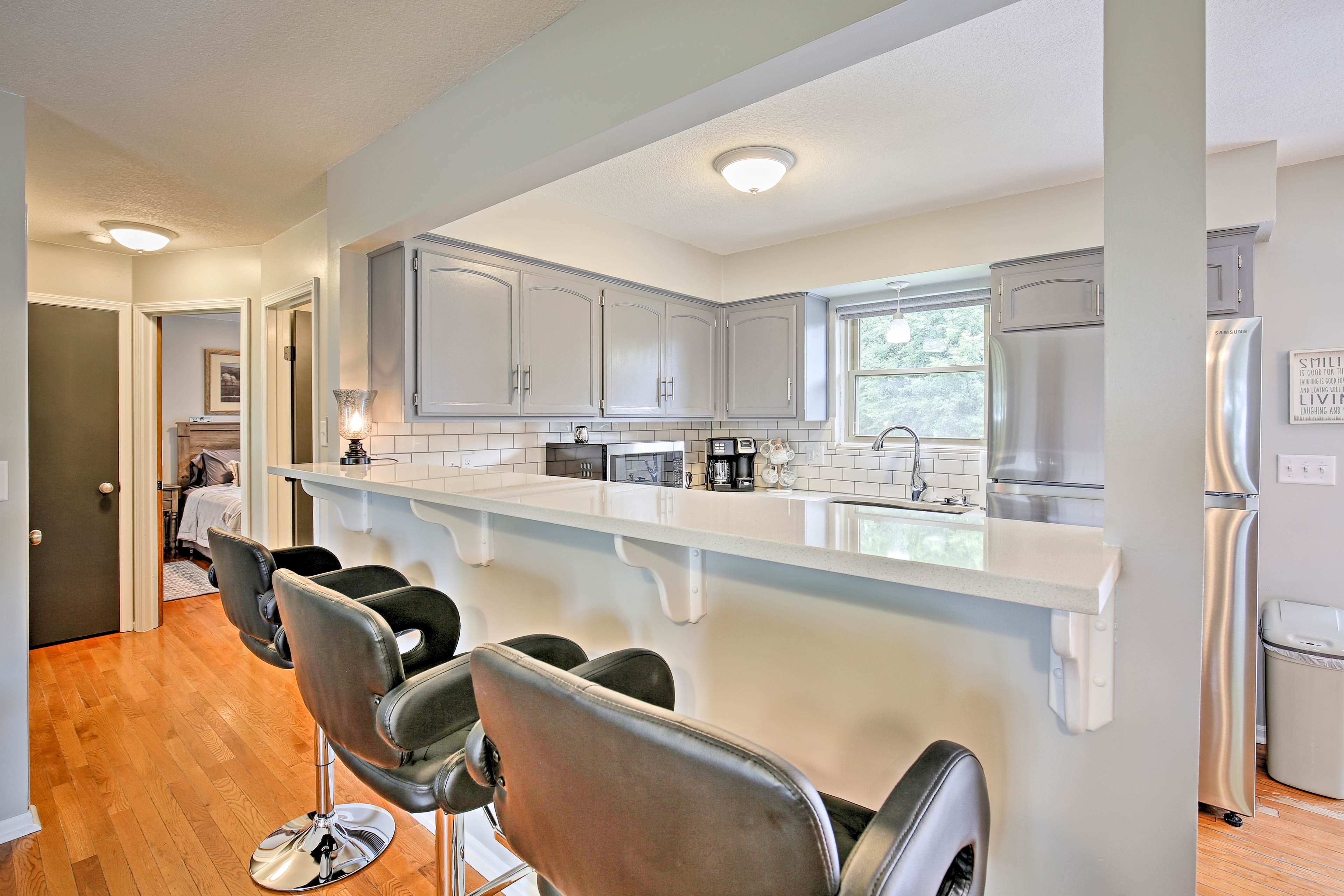 Sit at the kitchen bar and beg the chef for a taste of their delicious creation.