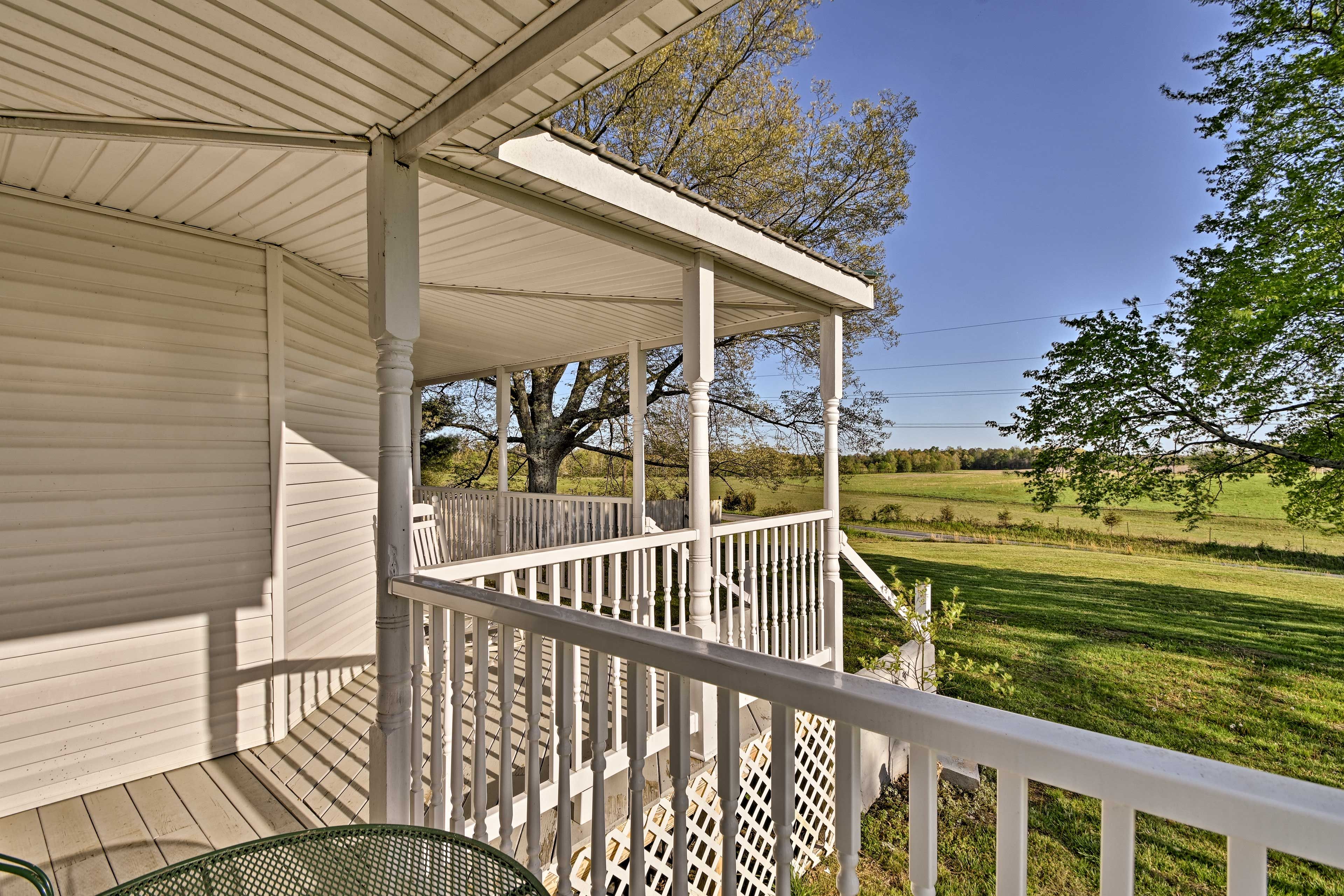 This 2-bedroom, 1.5-bathroom vacation rental house sleeps up to 10 travelers.