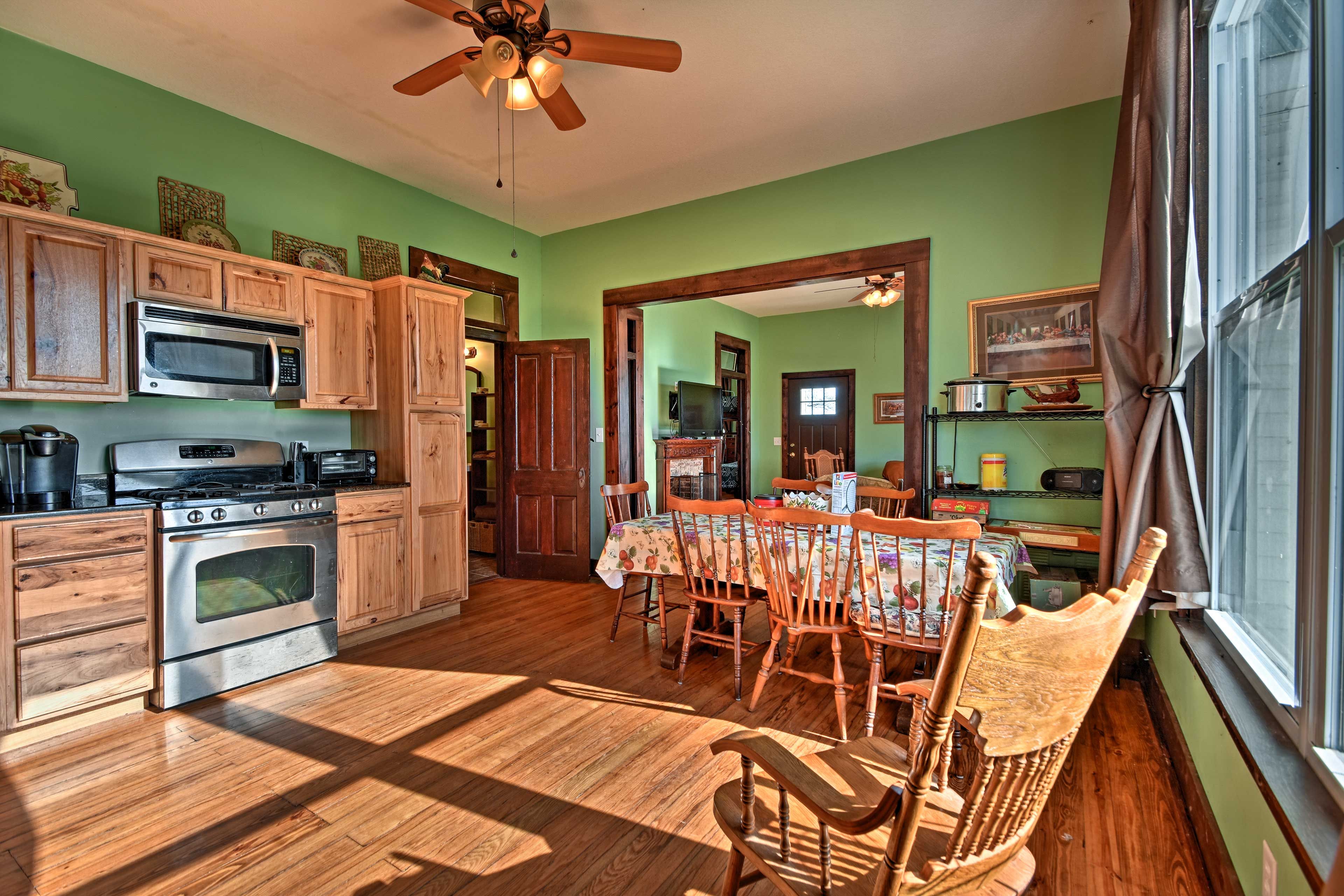 Whip up tasty treats in the fully equipped kitchen.