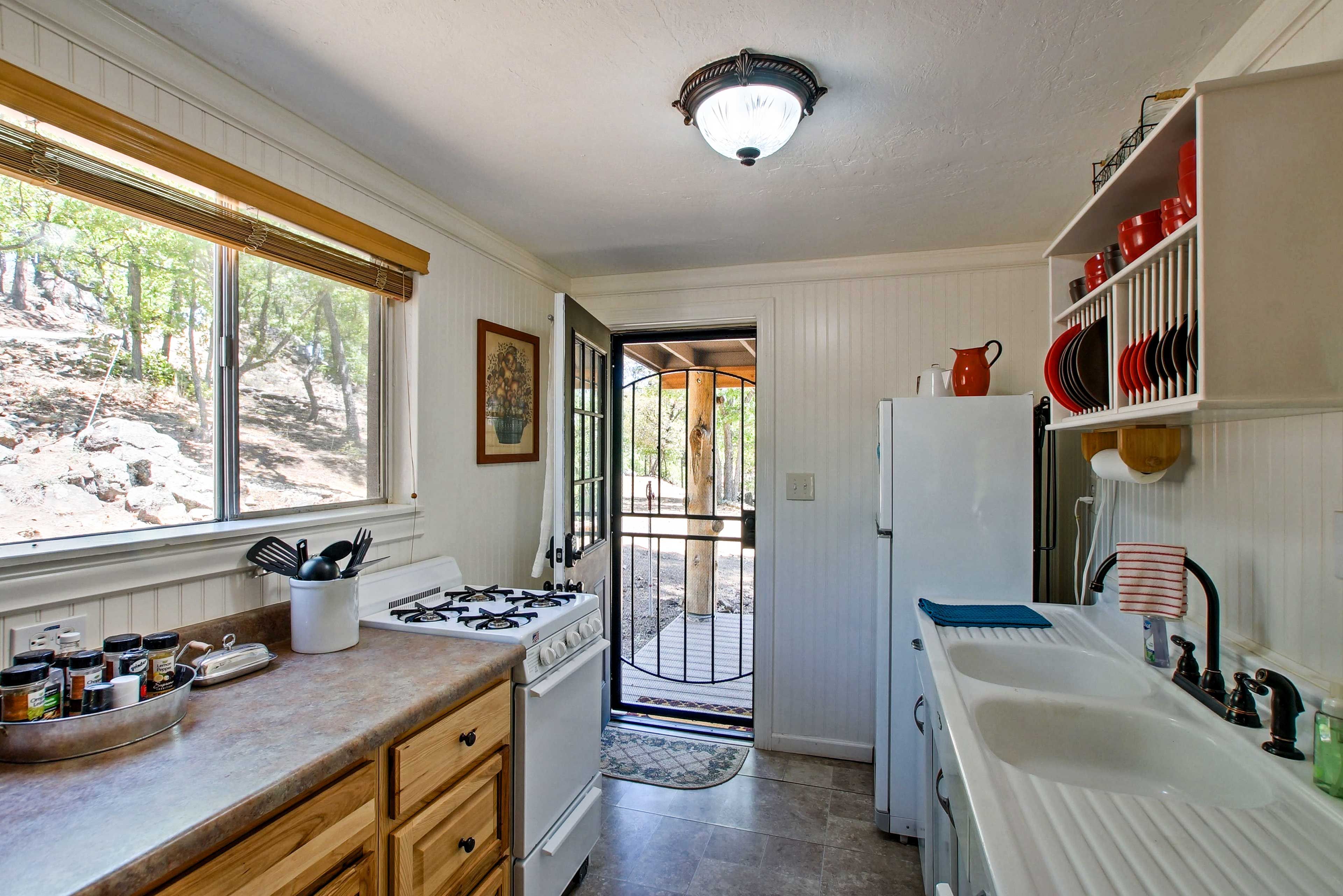 Modern appliances elevate this kitchen.