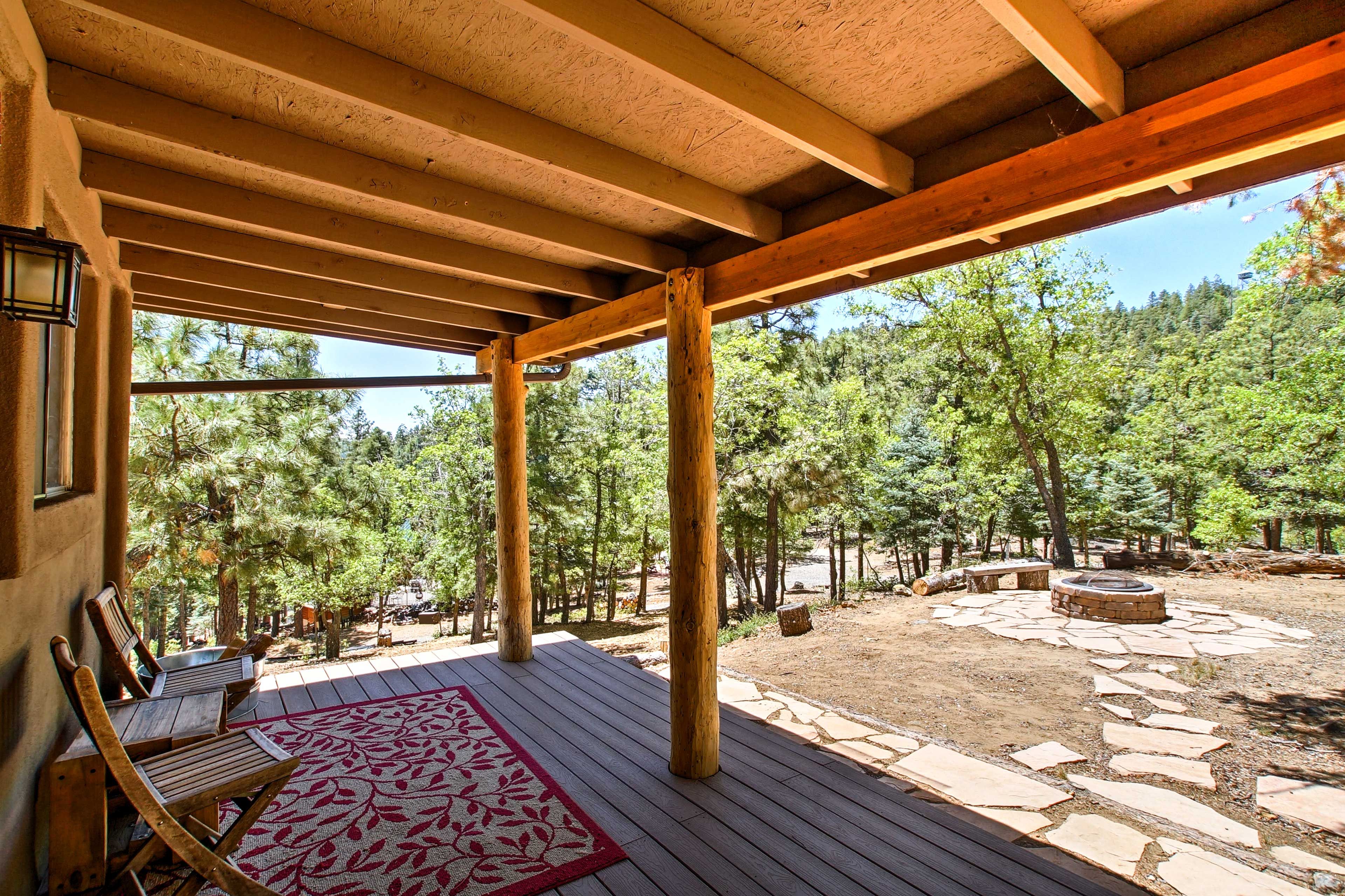 Greet the morning with a fresh cup of coffee on the front porch.