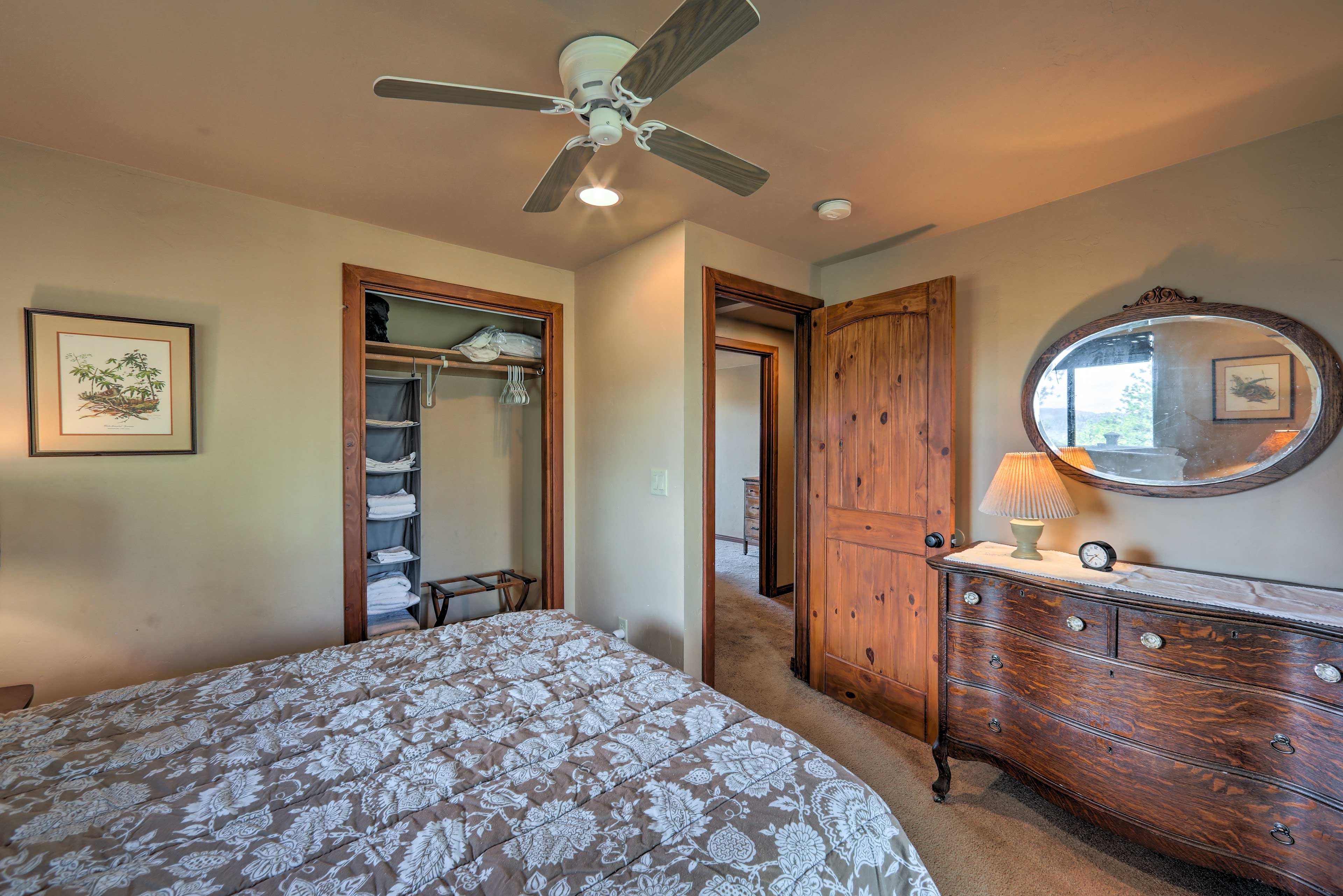 Make yourself at home and unpack your suitcase in the dresser.