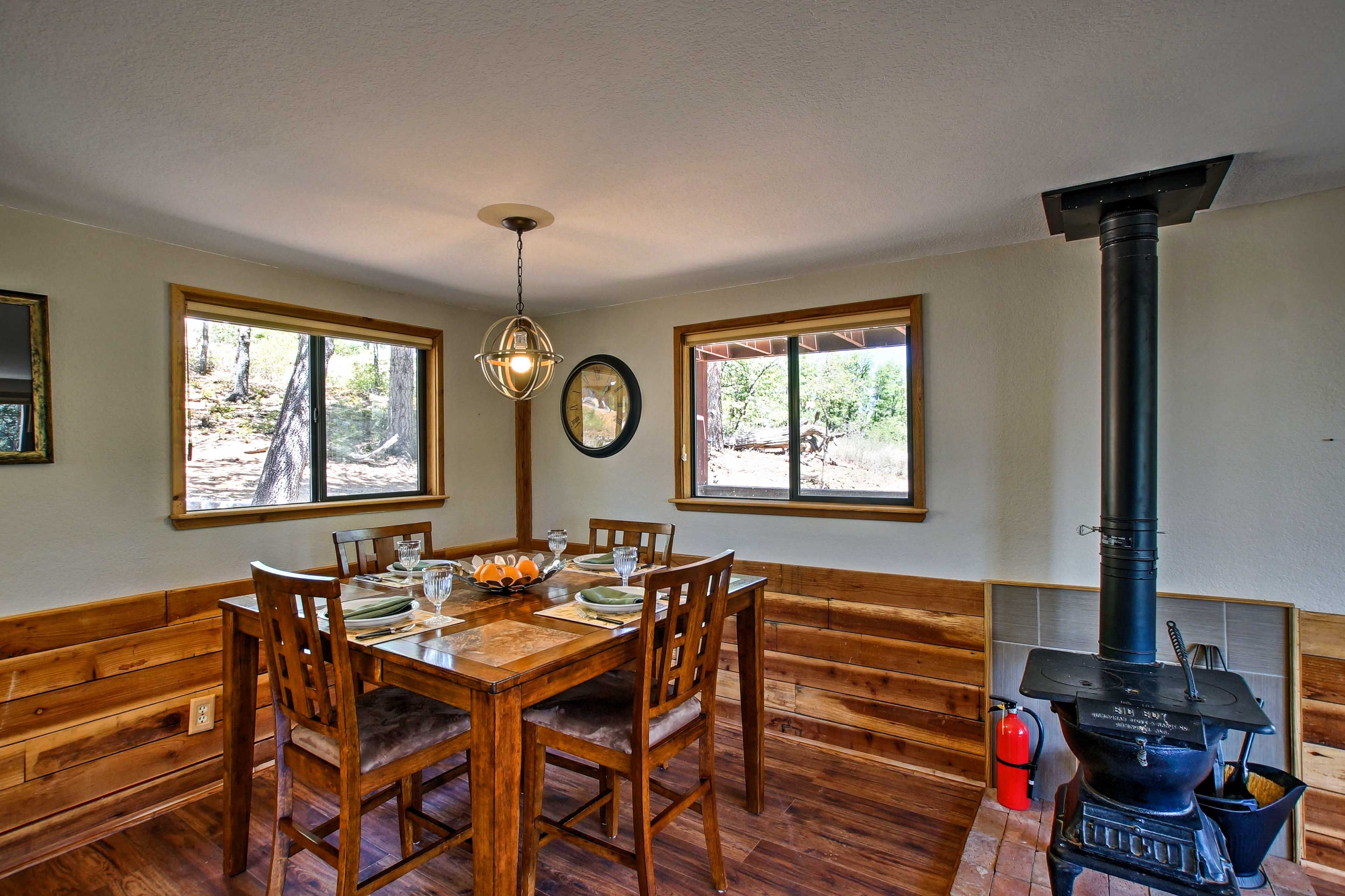 Savor meals at this table for 4.