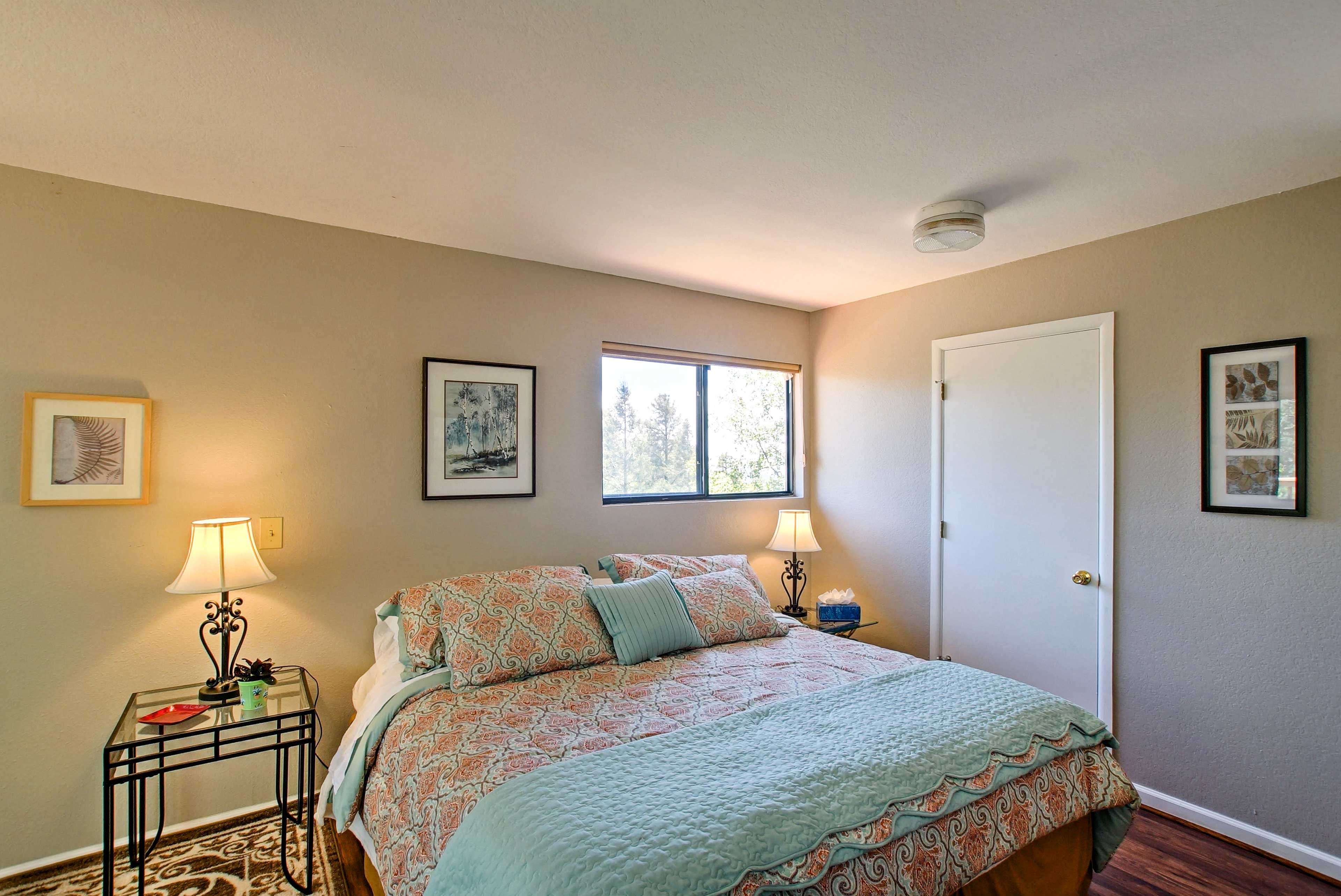 Plush pillows evoke a restful night's sleep.