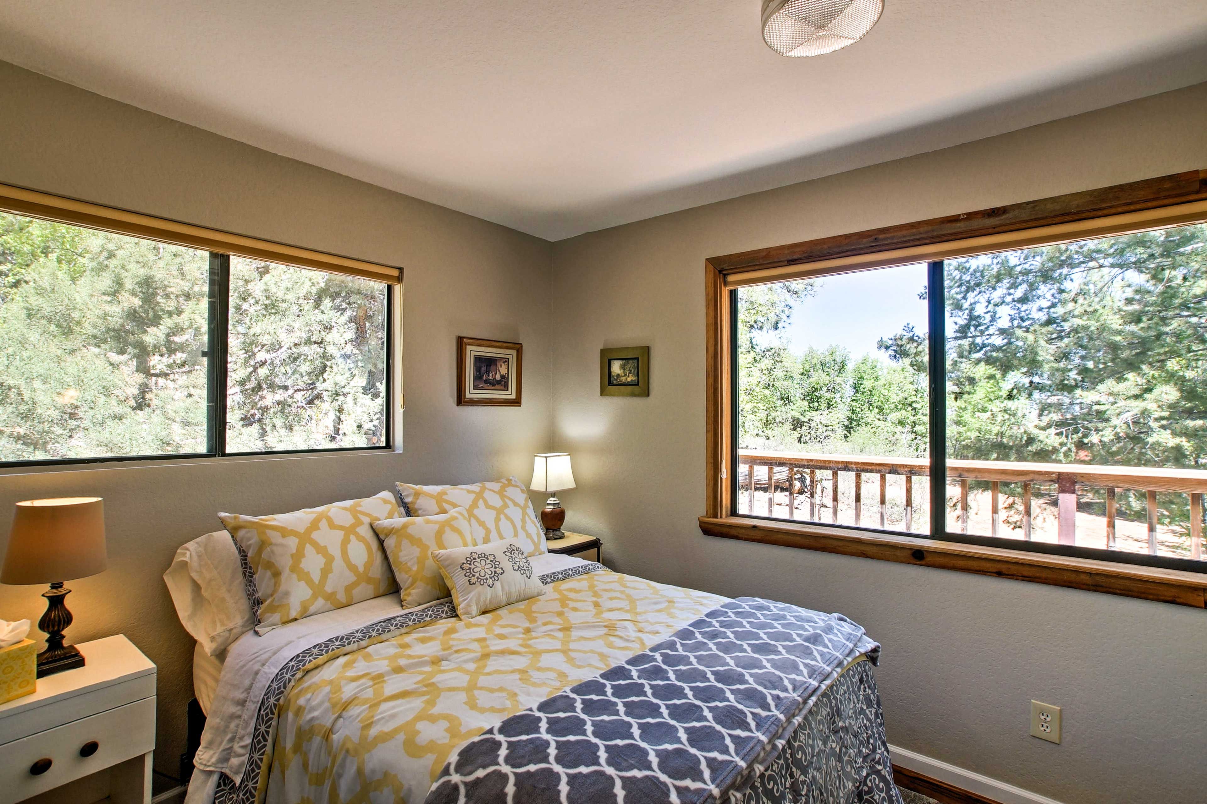 Bedroom 2 boasts a comfy full-sized bed.