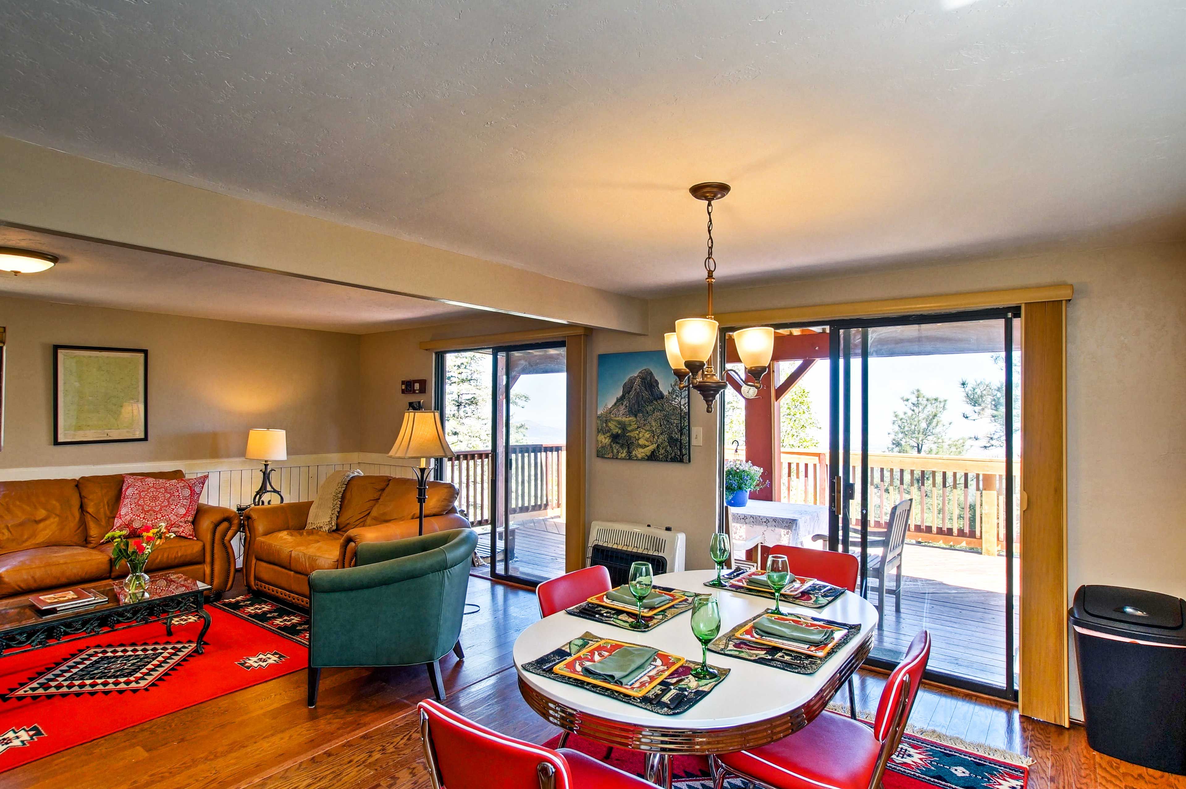 Enjoy home-cooked cuisine at the table for 4.