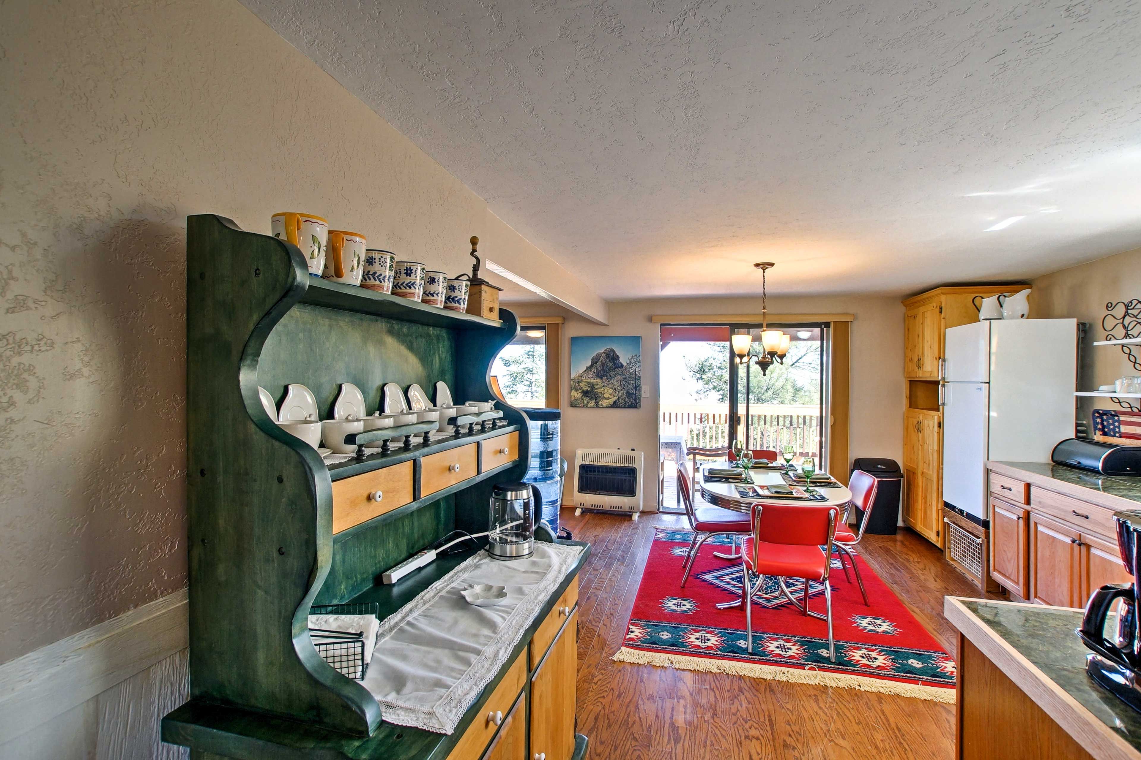 This kitchen has all of the culinary essentials of home.