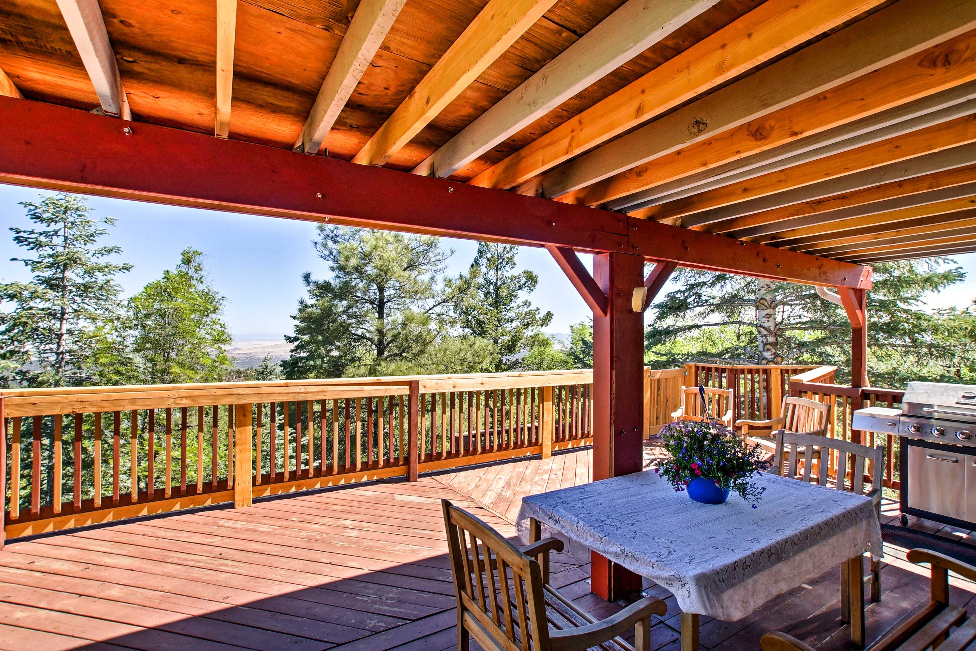 Fire up the gas grill for nightly barbecues.