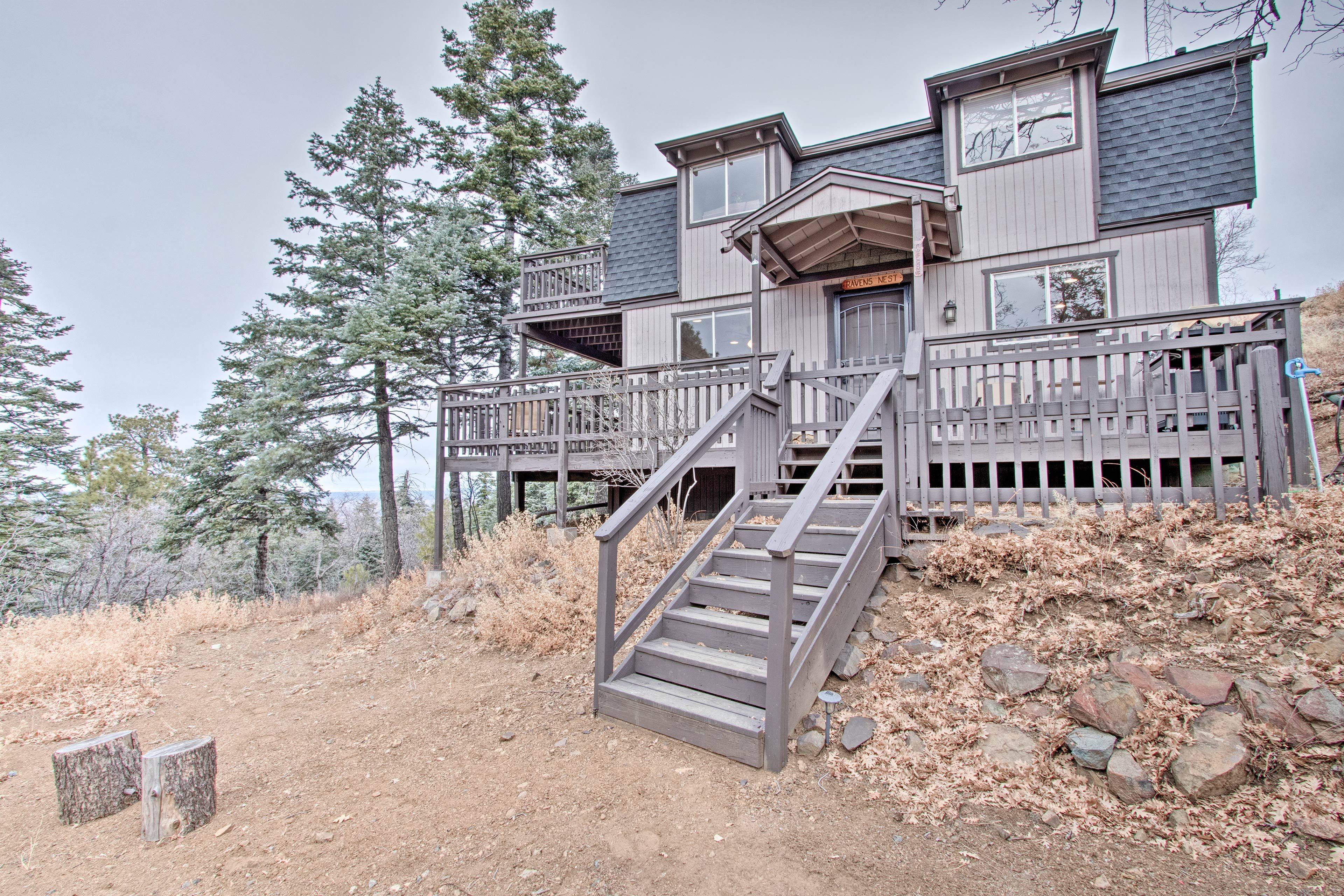 This 3-bedroom, 2-bath home is ideally located in the Prescott National Forest.