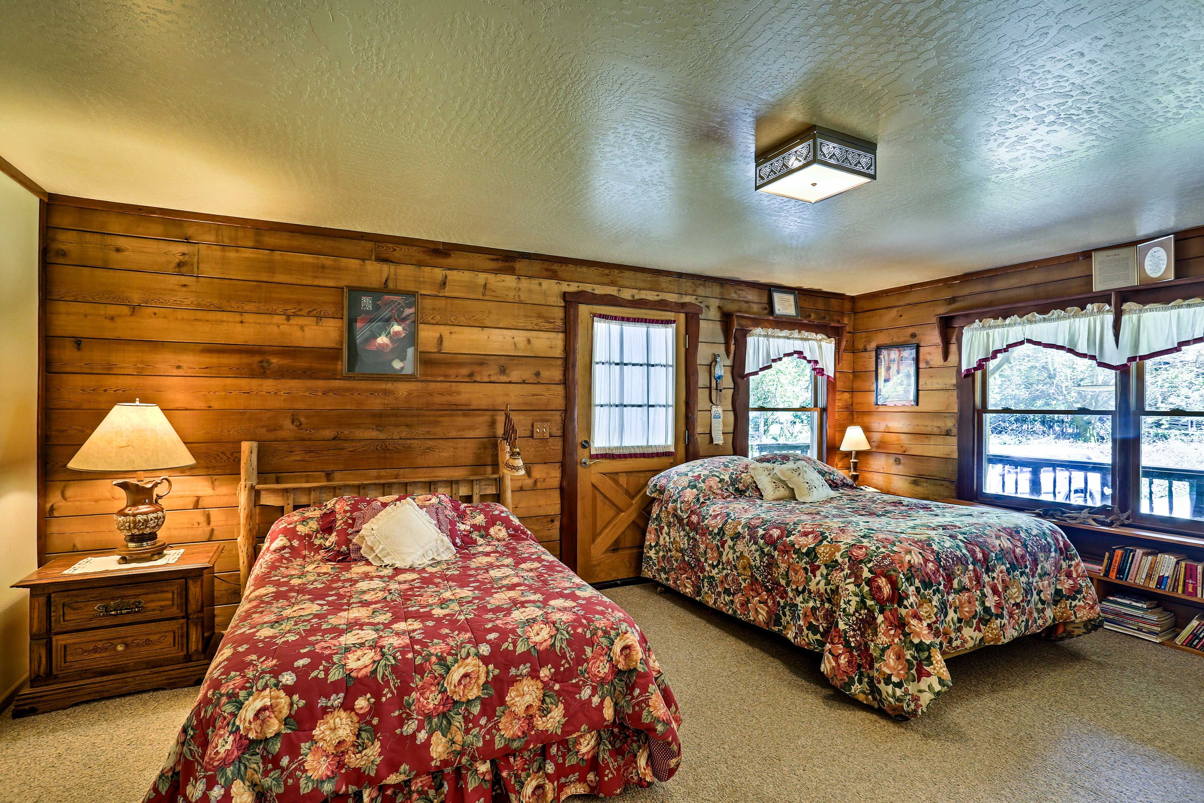 The first bedroom sleeps 4 on 2 cozy beds.