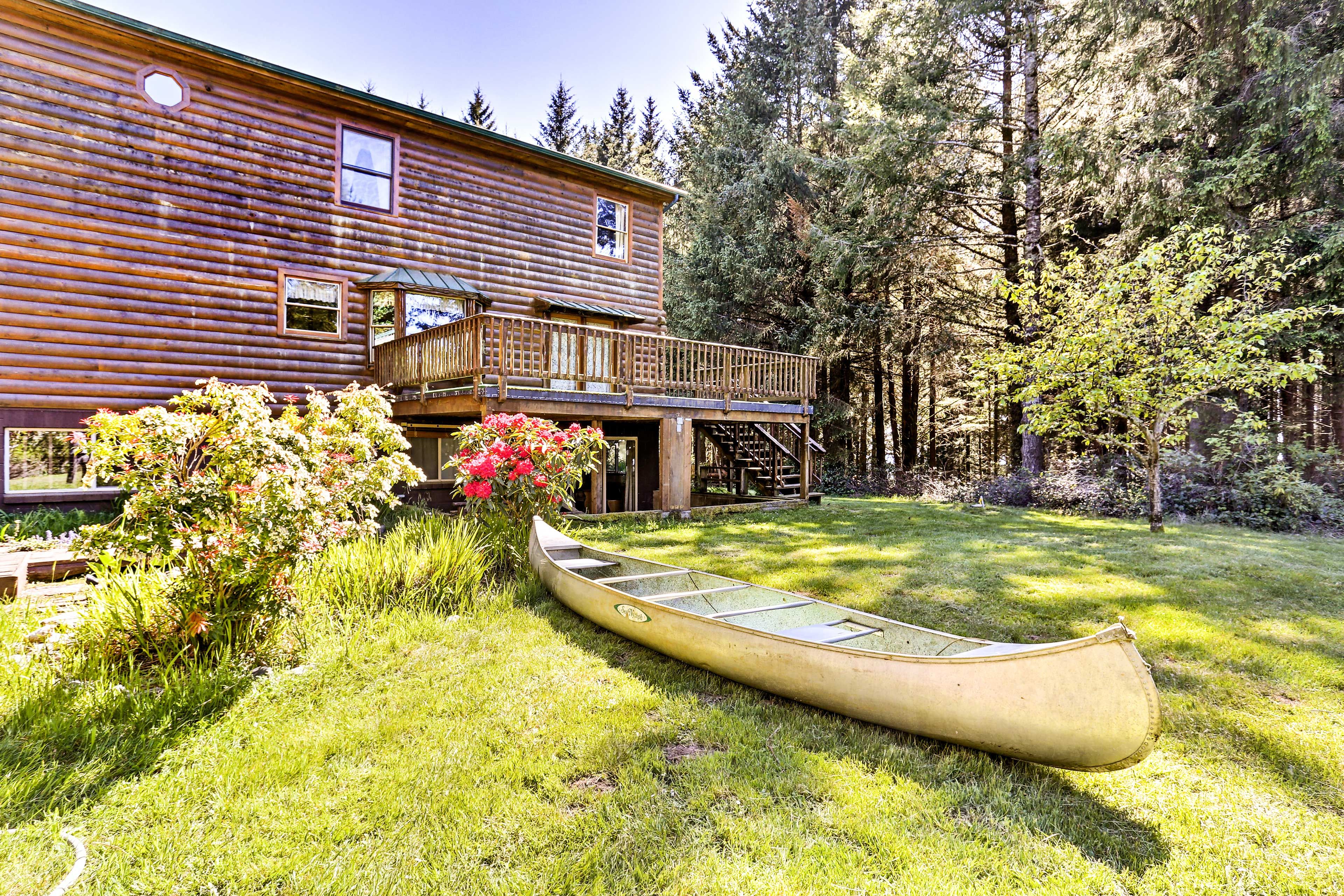 A canoe is provided!