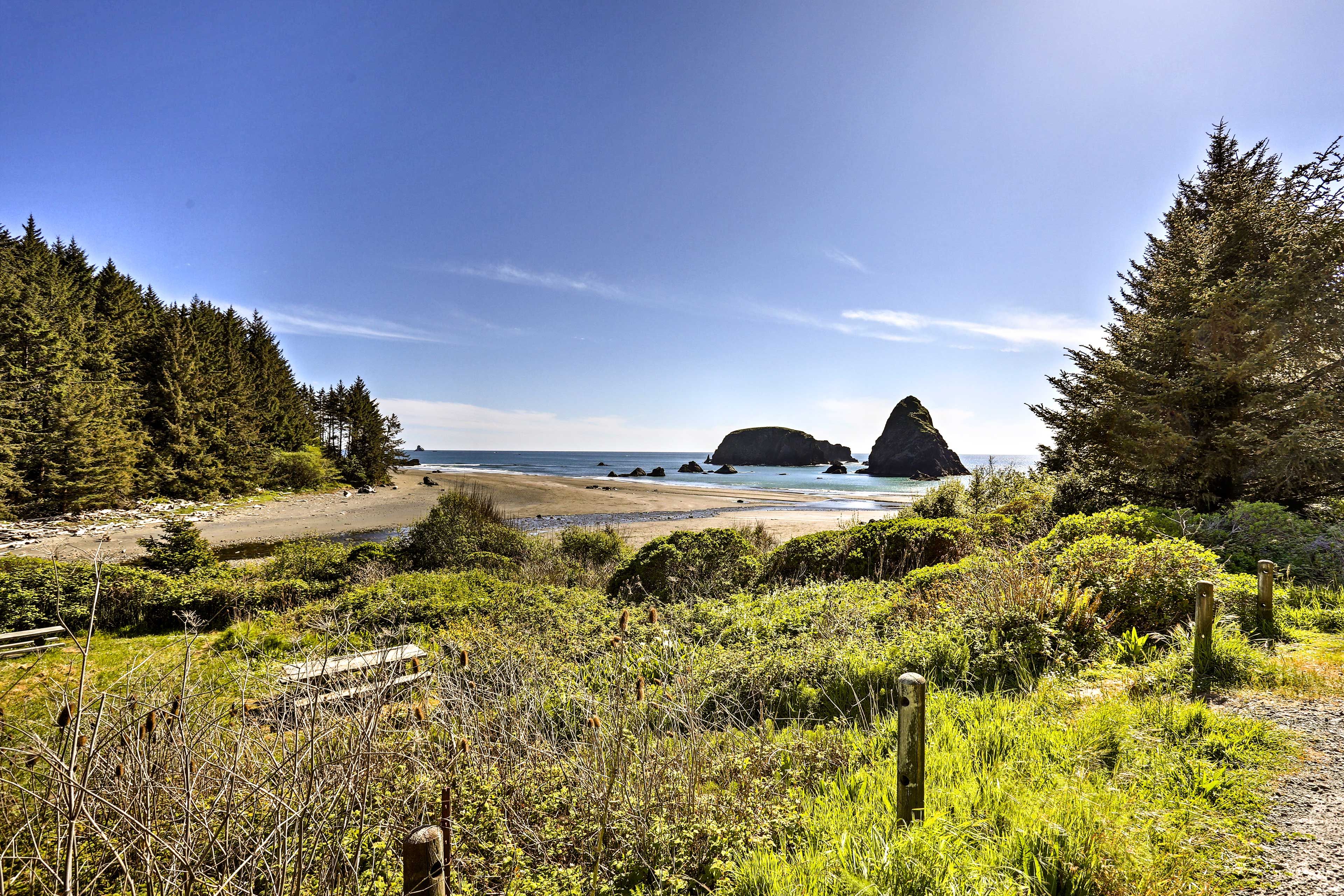 The sand and sea are just minutes away.