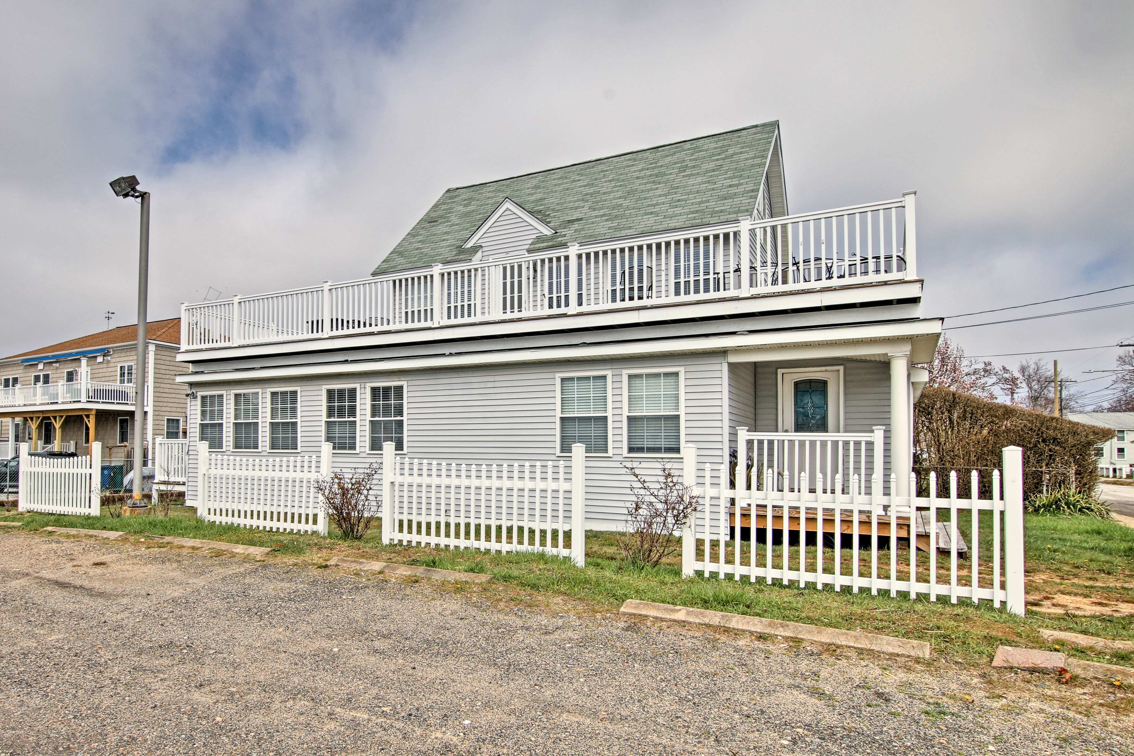 The apartment is located on the ground level.