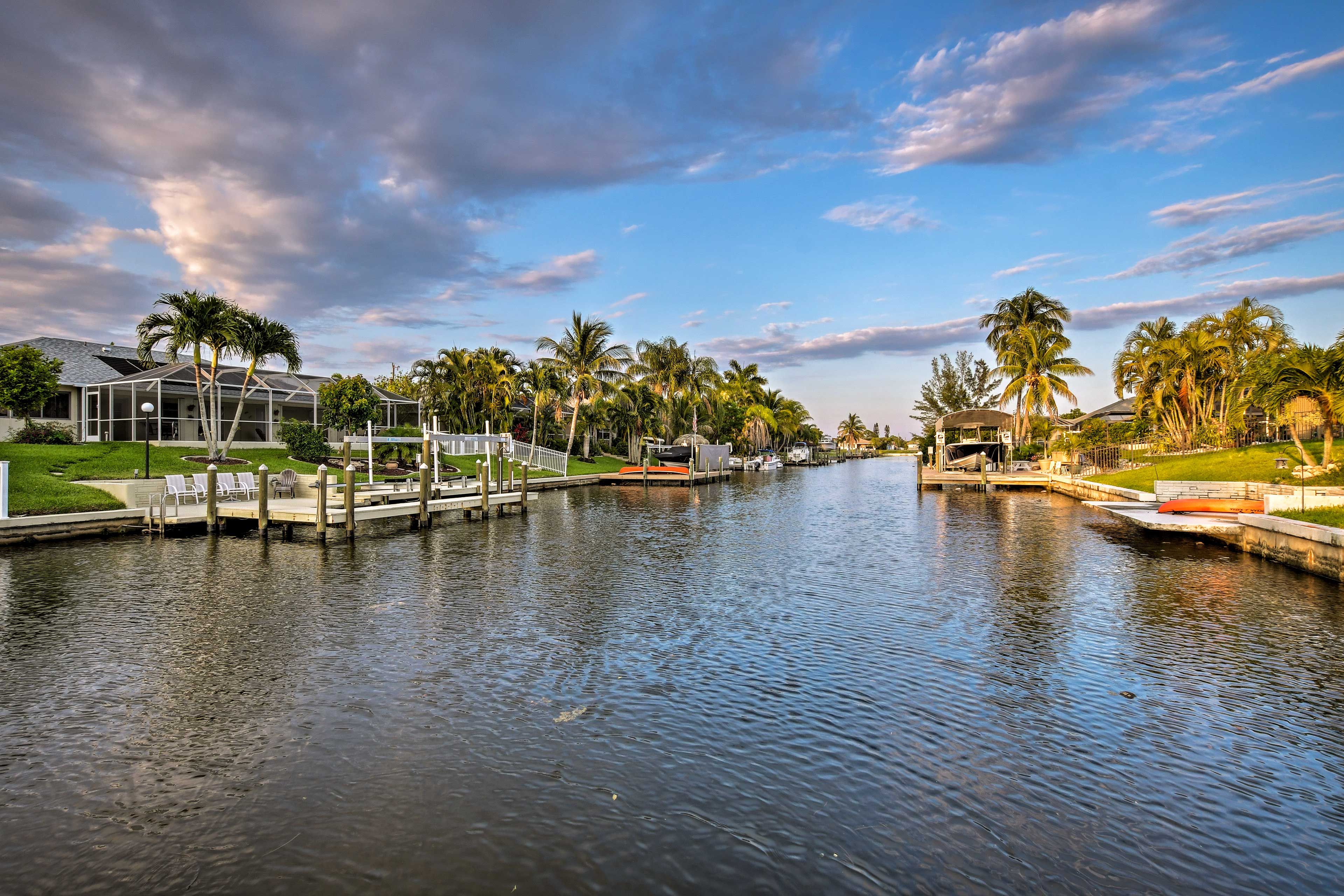 Wander down to the waterfront and dip your toes in the cool canal.