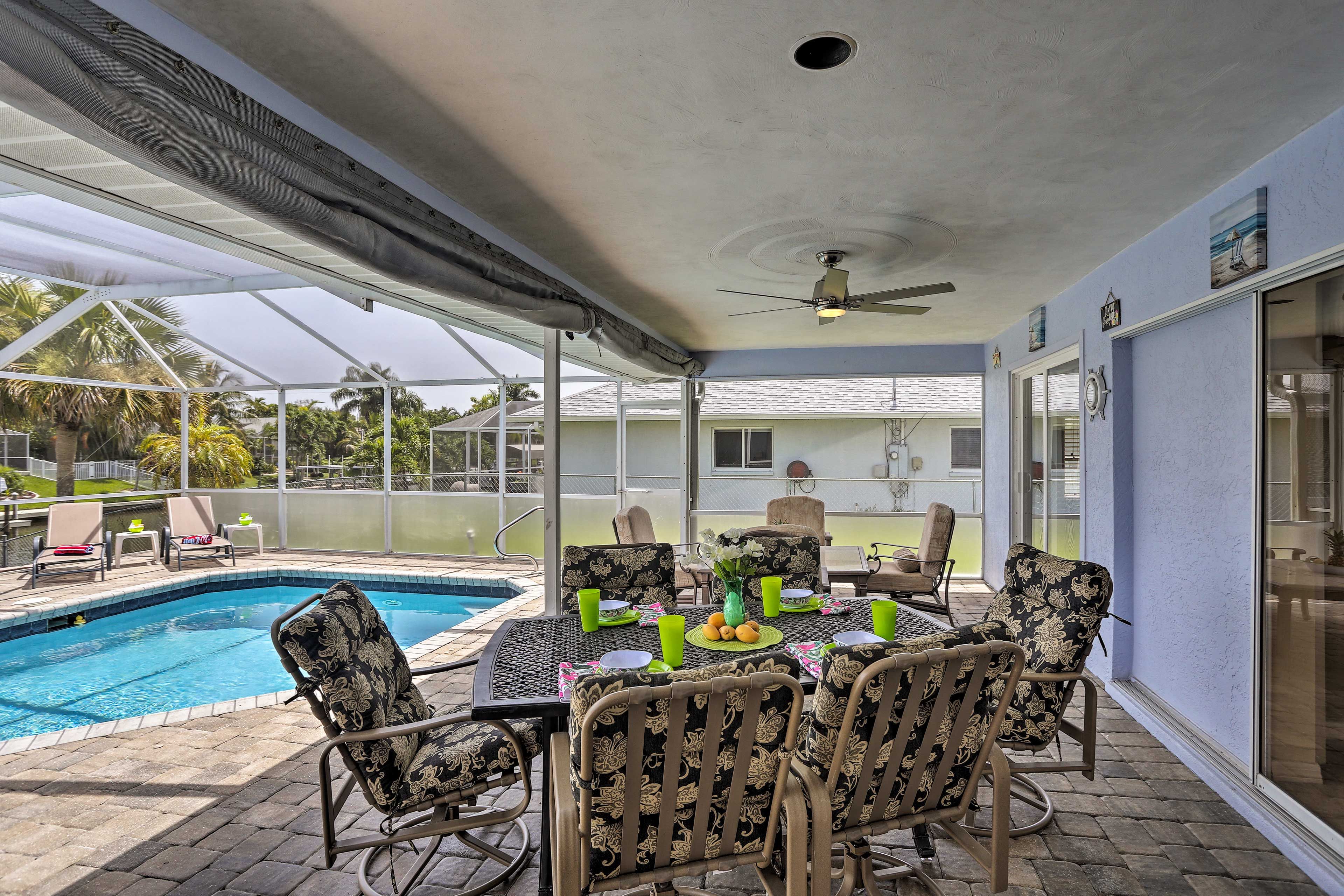 Kick back as you look over the pool area!