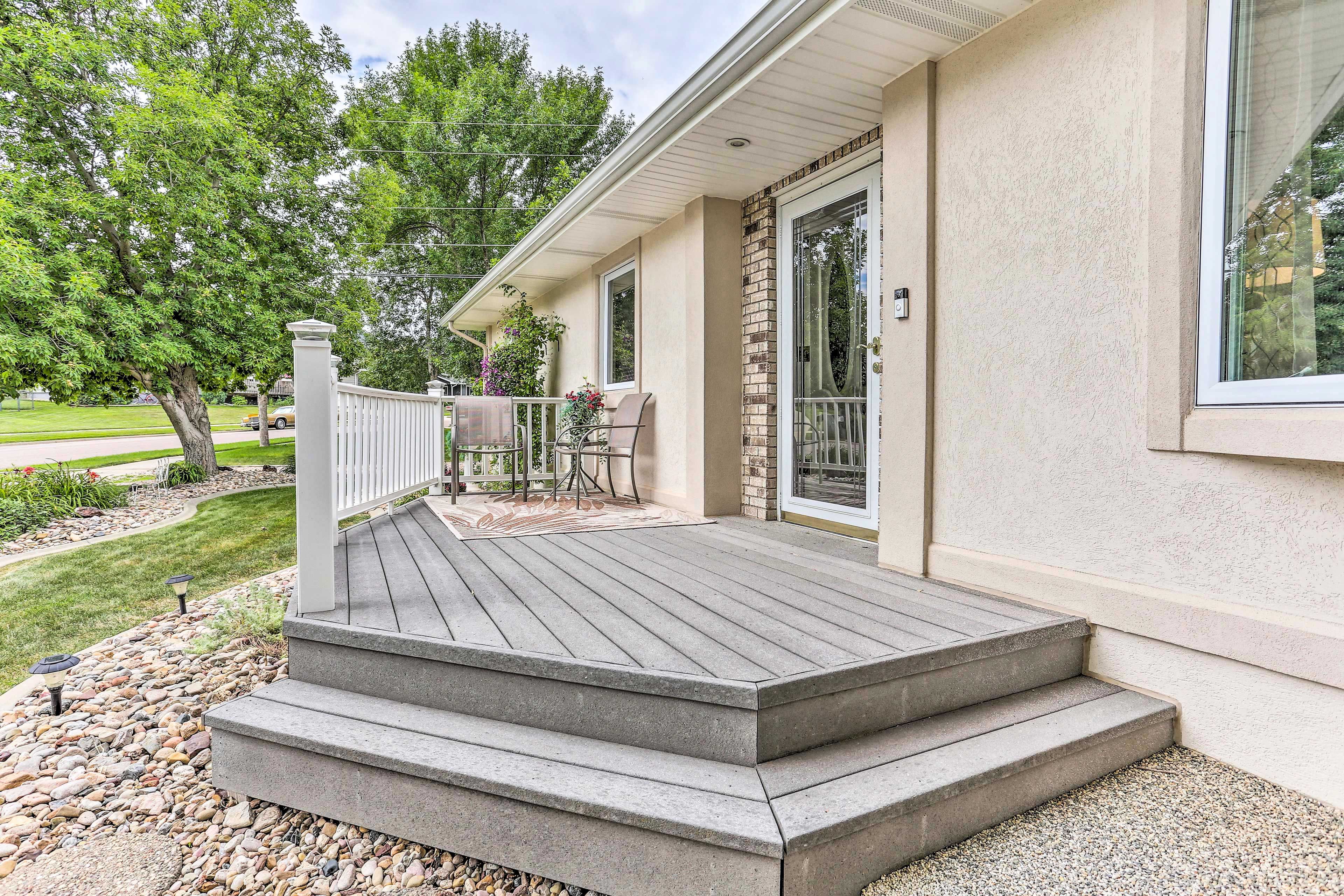 Sip your morning coffee on the front porch before planning the day.