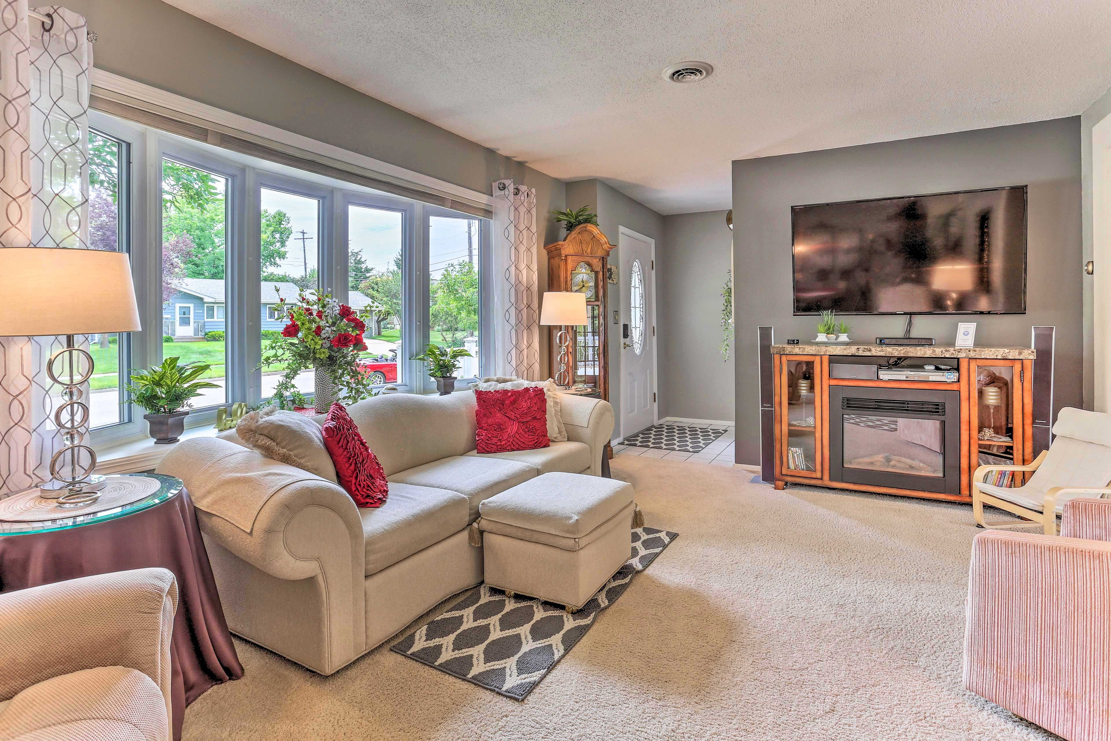 The plush couches are ideal for an afternoon nap.