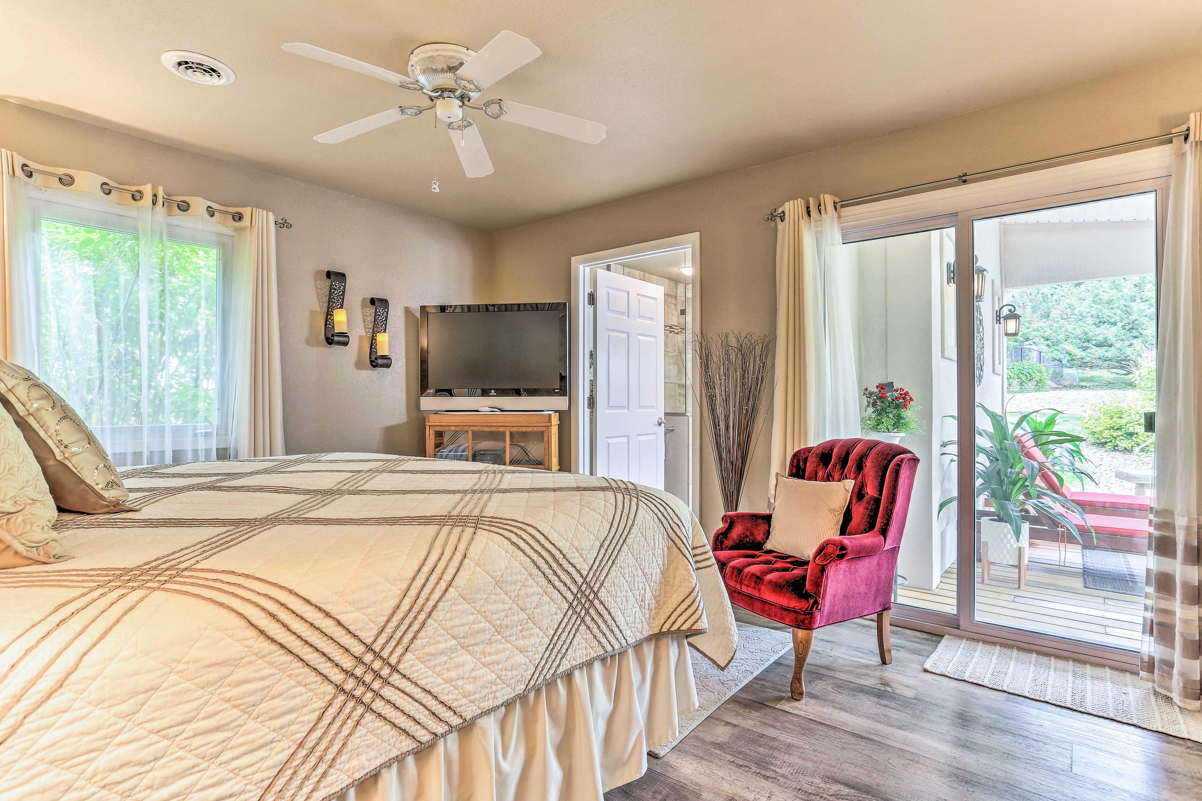 Watch a favorite movie as you drift off the sleep.